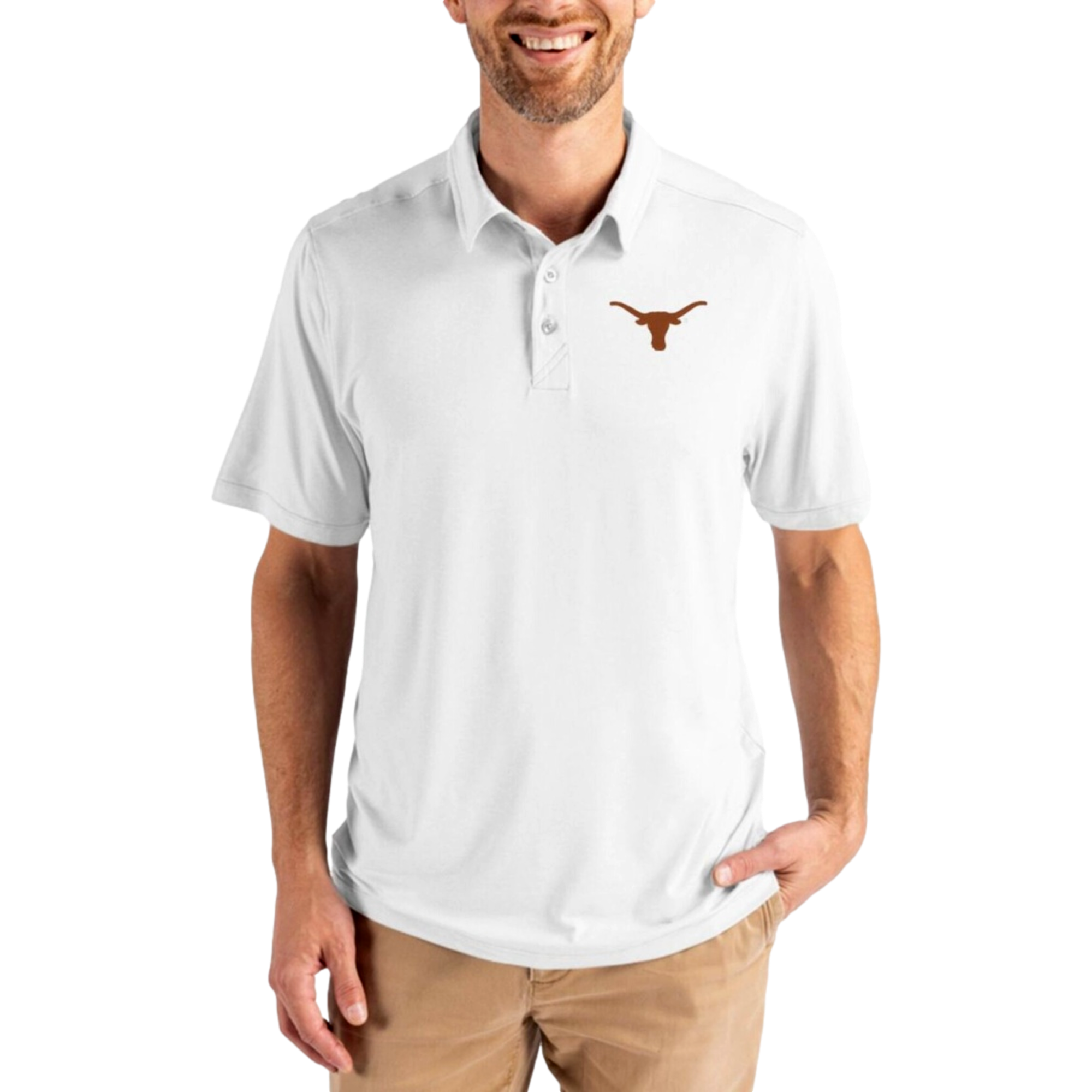 Texas Longhorns Coastline Recycled Double Peached Men's Golf Polo Shirt