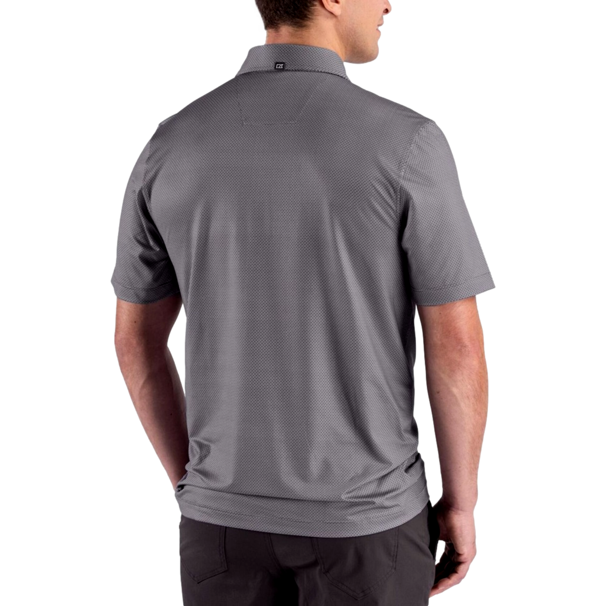 Texas Longhorns Pike Recycled Lattice Print Men's Golf Polo Shirt