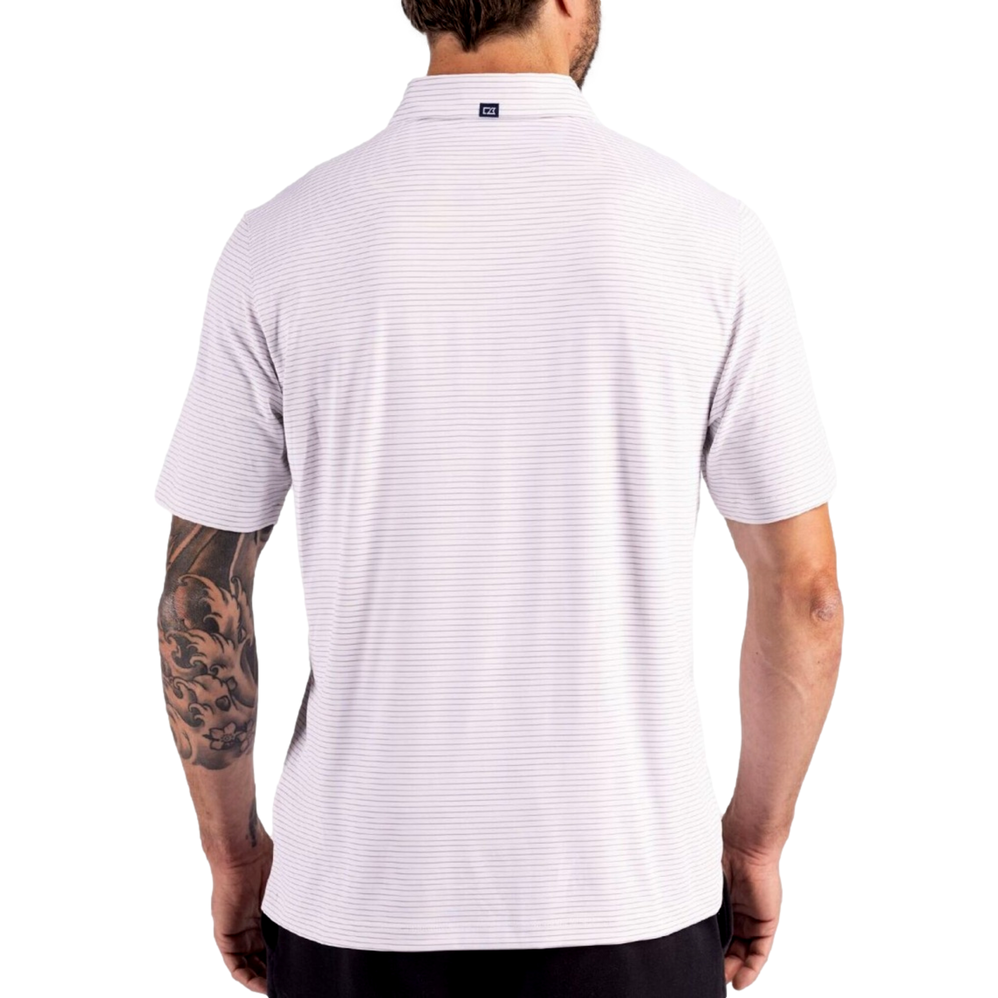 Louisville Cardinals Forge Recycled Fine Line Stripe Four-Way Stretch Men's Golf Polo Shirt