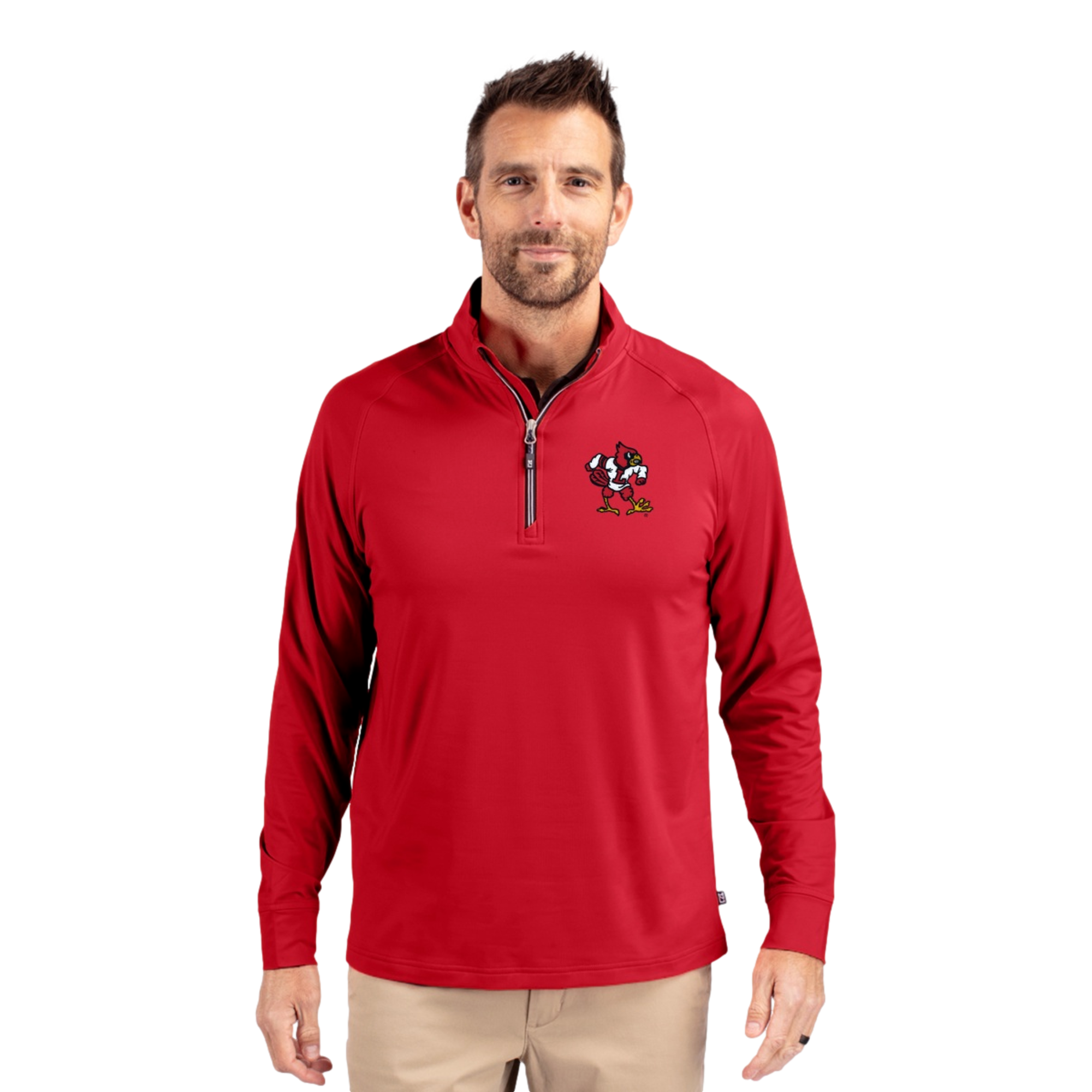Louisville Cardinals Adapt Recycled Soft Knit Stretch Men's Golf Quarter Zip