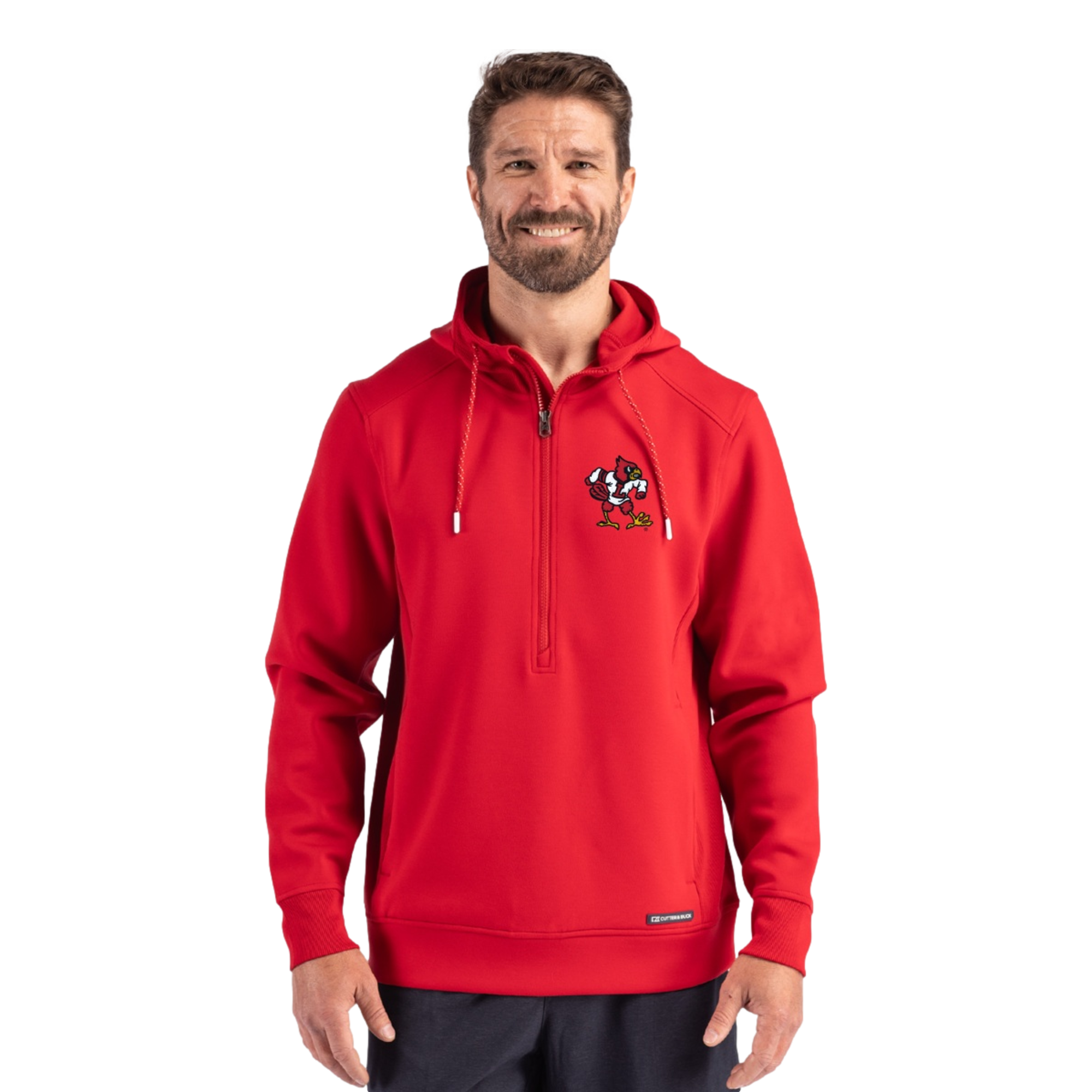 Louisville Cardinals Roam Recycled Buttery-Soft Knit Men's Golf Quarter Zip Hoodie