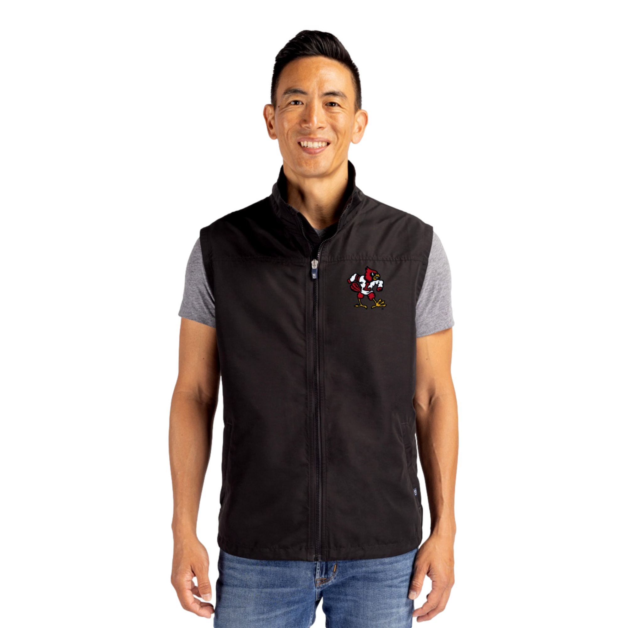 Louisville Cardinals Charter Recycled Packable Men's Golf Vest