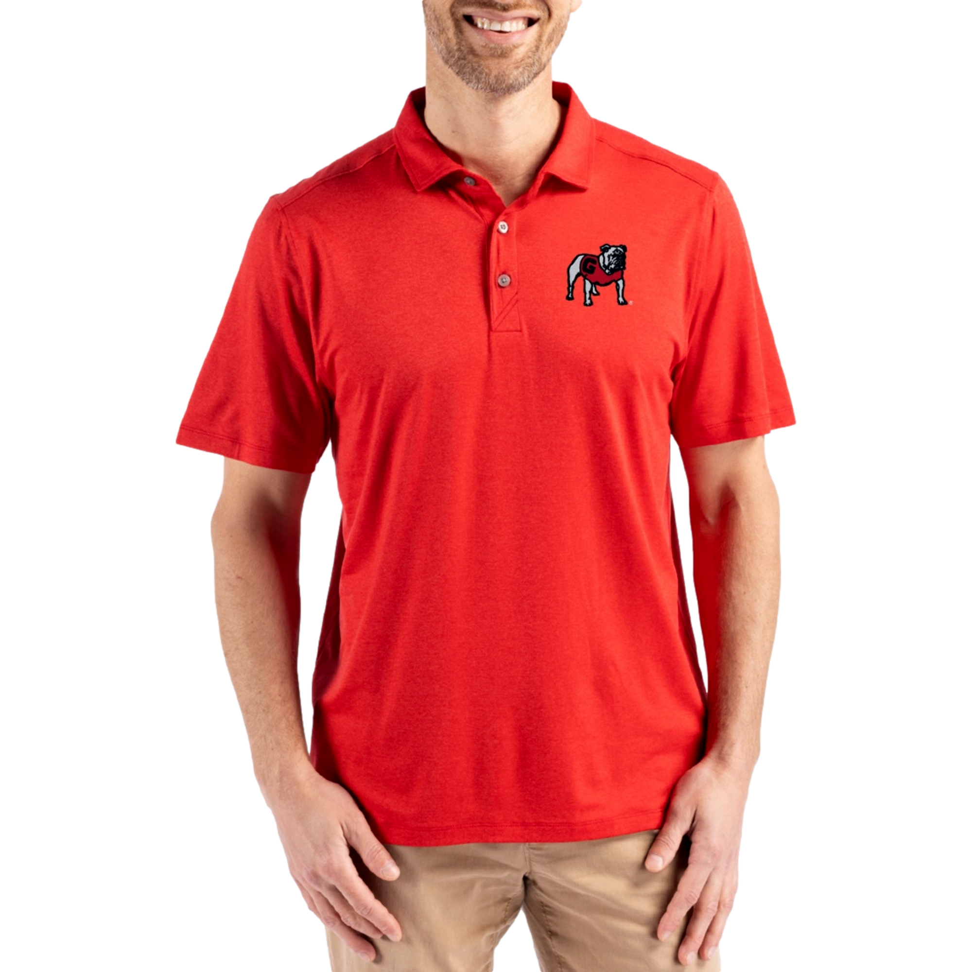 Georgia Bulldogs Coastline Recycled Double Peached Men's Golf Polo Shirt
