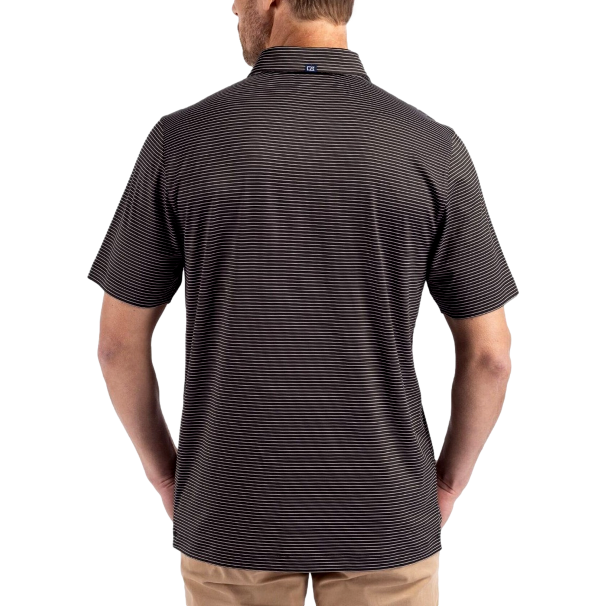 Georgia Bulldogs Forge Recycled Fine Line Stripe Four-Way Stretch Men's Golf Polo Shirt
