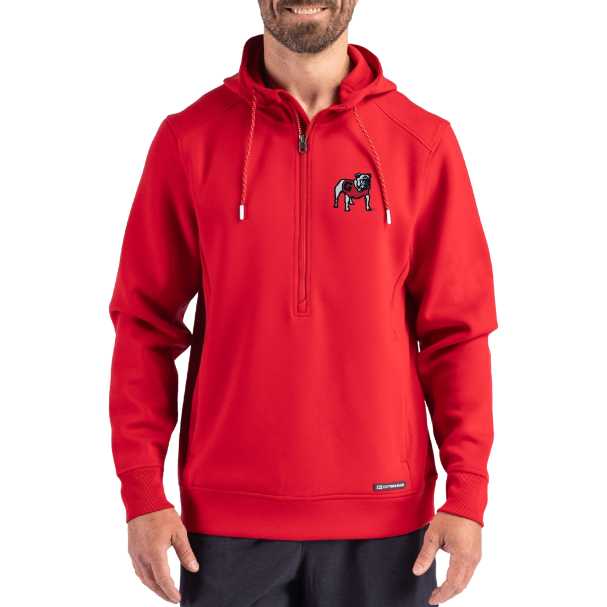 Georgia Bulldogs Roam Recycled Buttery-Soft Knit Men's Golf Quarter Zip Hoodie