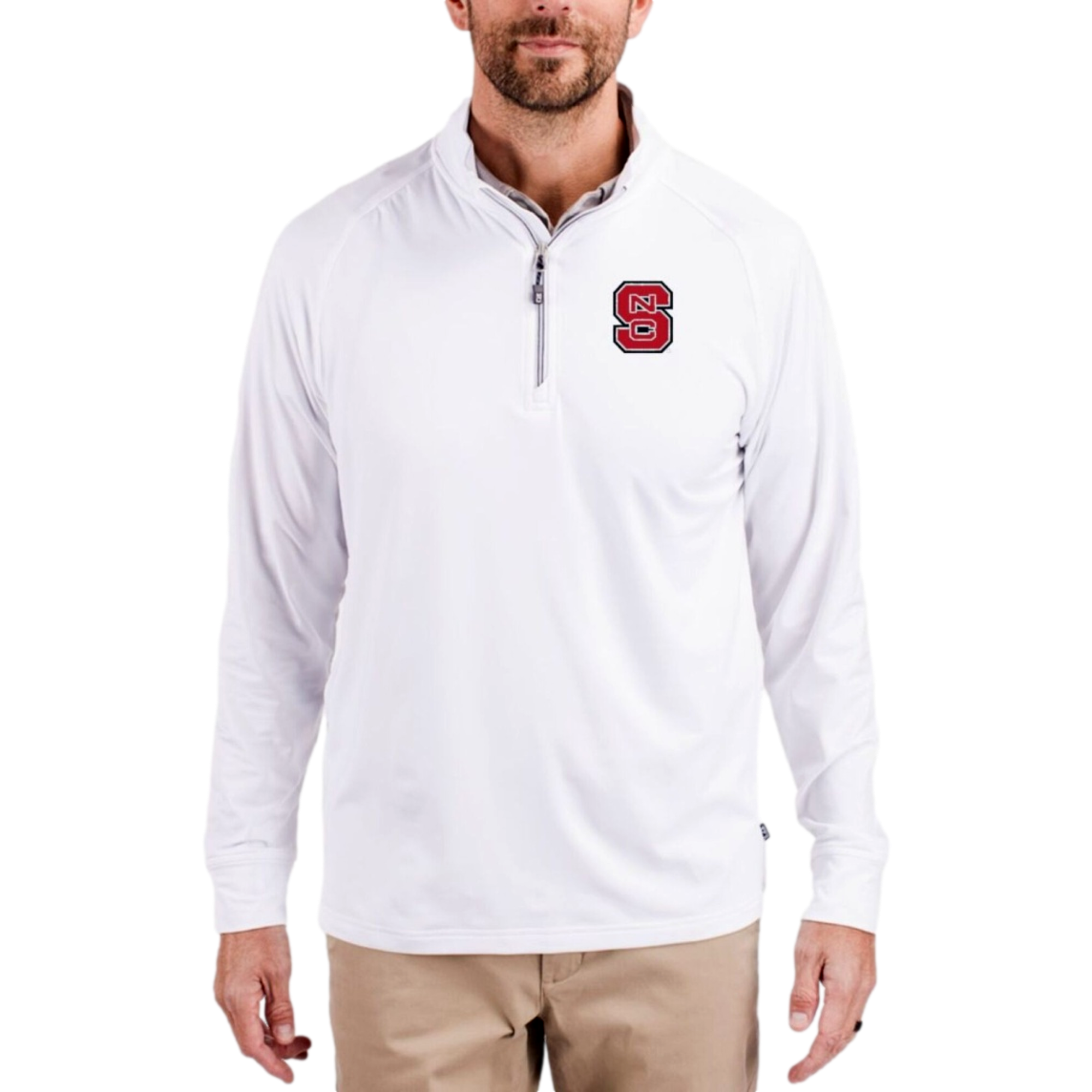 NC State Wolfpack Adapt Recycled Soft Knit Stretch Men's Golf Quarter Zip