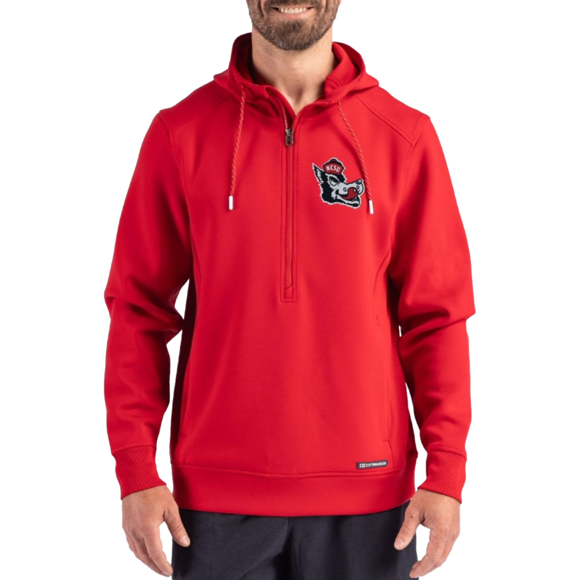 NC State Wolfpack Roam Recycled Buttery-Soft Knit Men's Golf Quarter Zip Hoodie