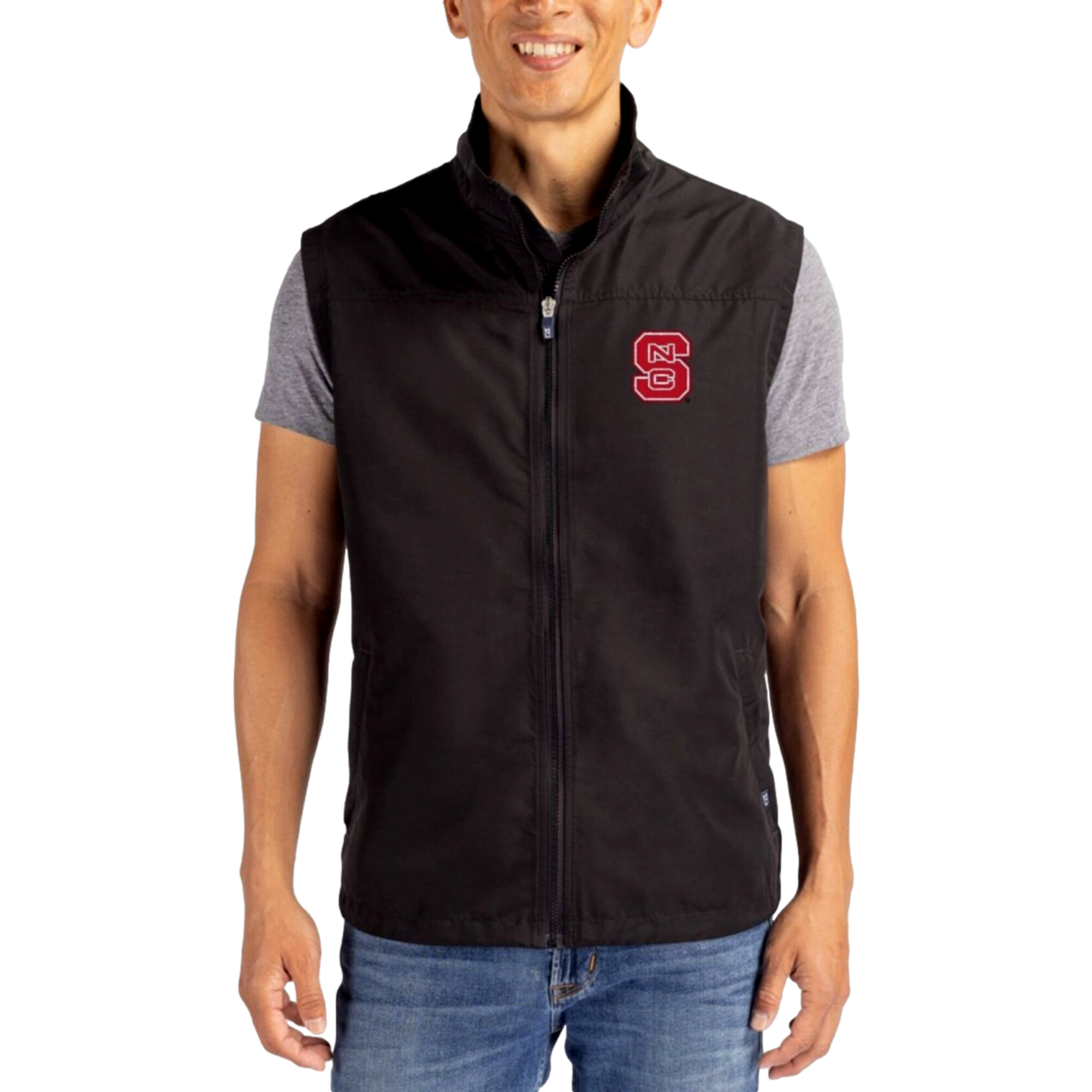 NC State Wolfpack Charter Recycled Packable Men's Golf Vest