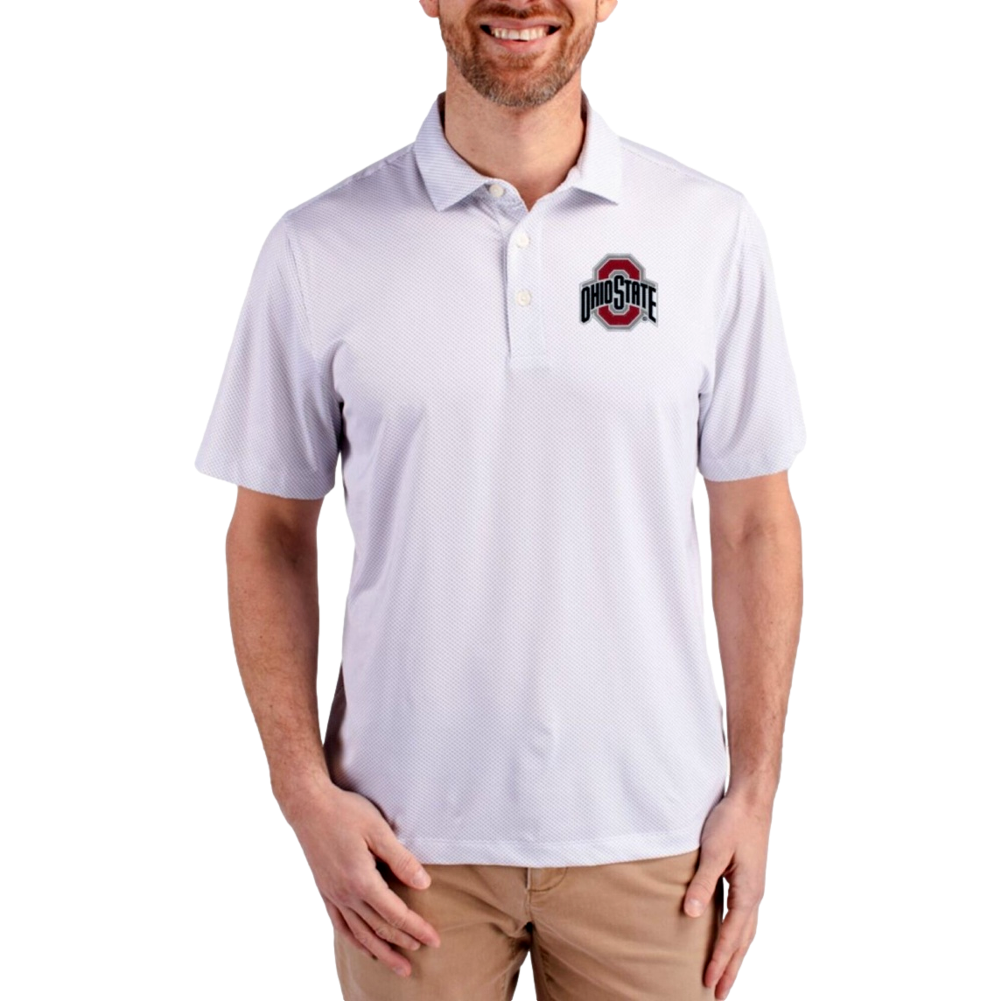 Ohio State Buckeyes Pike Recycled Symmetry Print Men's Golf Polo Shirt