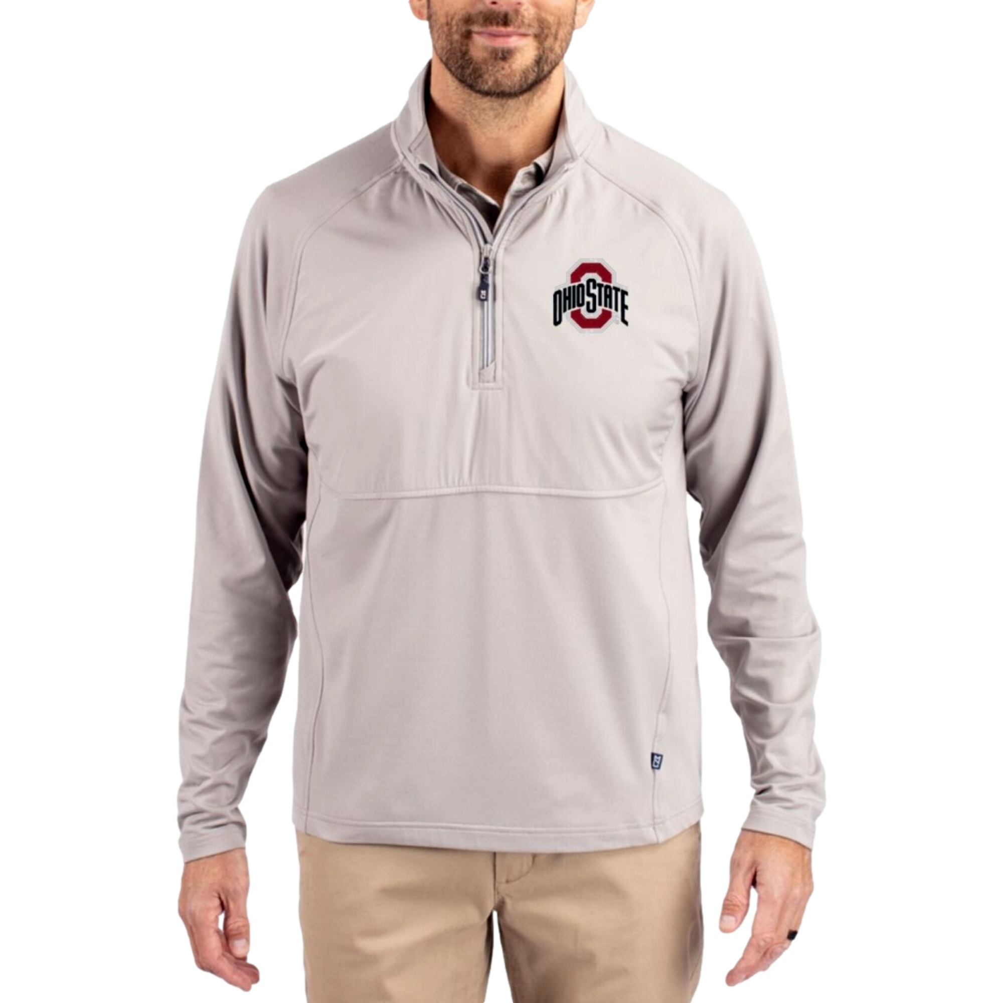 Ohio State Buckeyes Adapt Recycled Soft Knit Stretch Men's Golf Quarter Zip