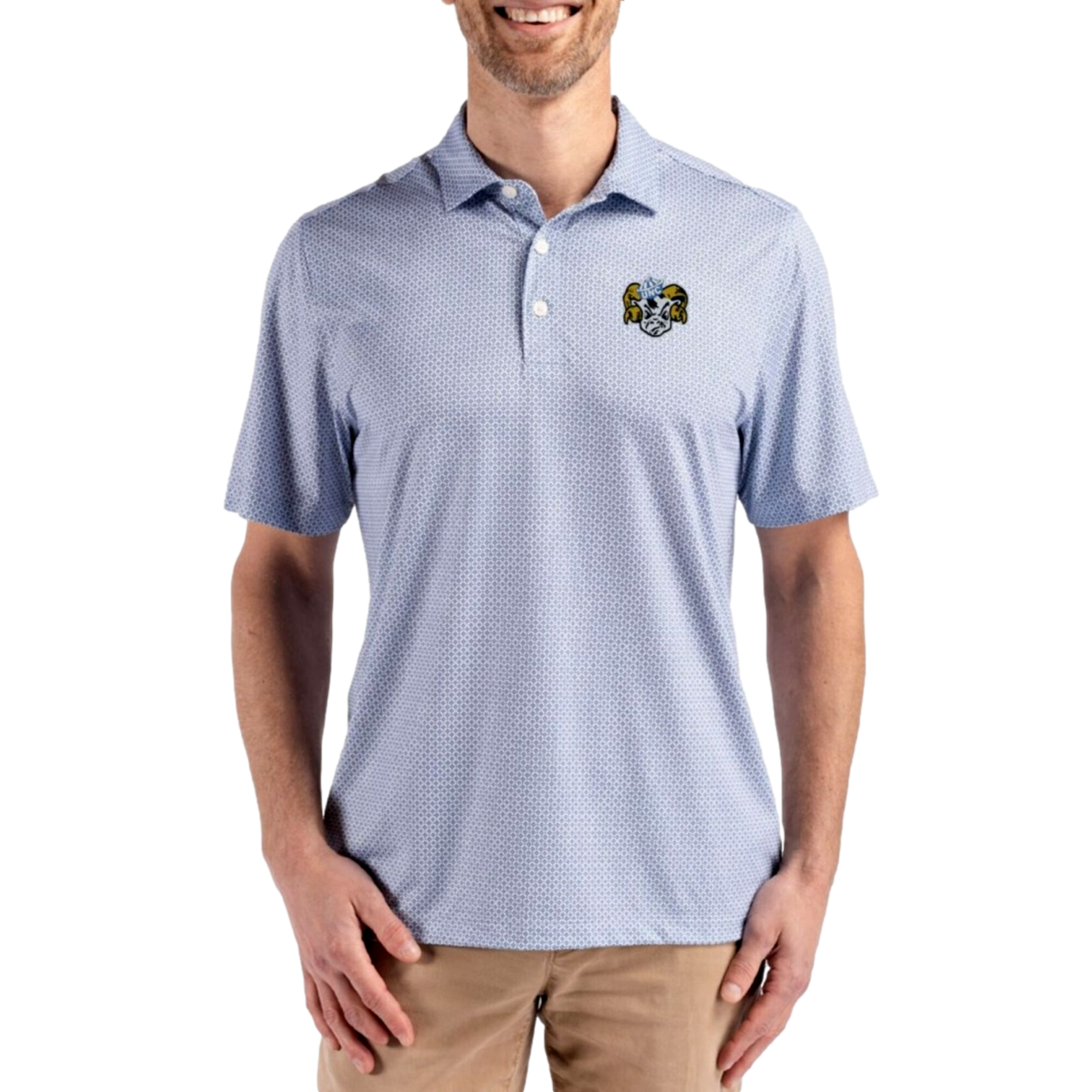 North Carolina Tar Heels Pike Recycled Diamond Dot Print Men's Golf Polo Shirt