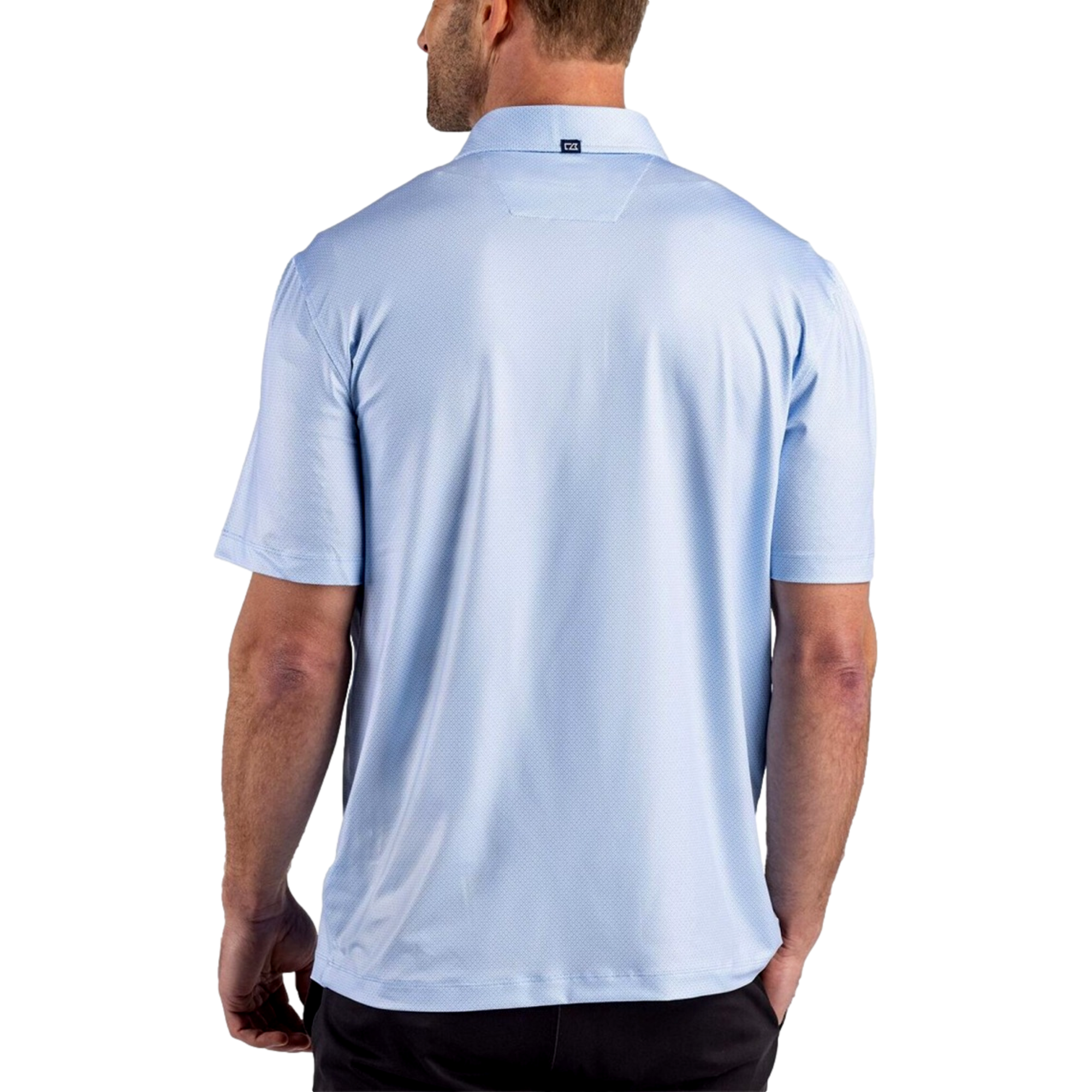 North Carolina Tar Heels Pike Recycled Lattice Print Men's Golf Polo Shirt