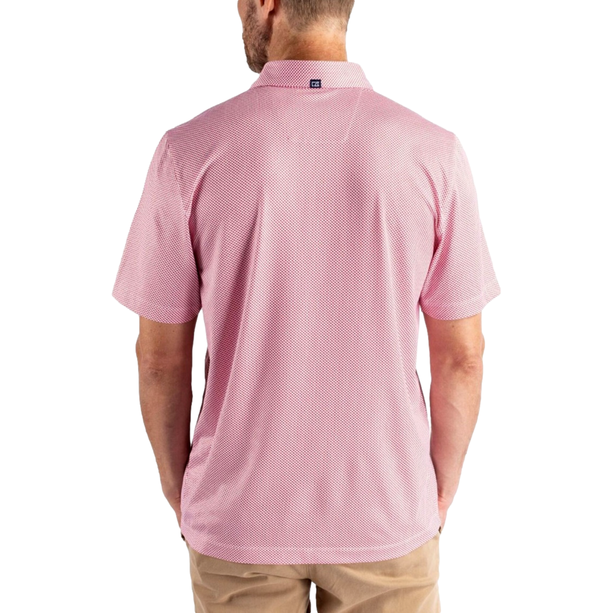 SMU Mustangs Pike Recycled Symmetry Print Men's Golf Polo Shirt