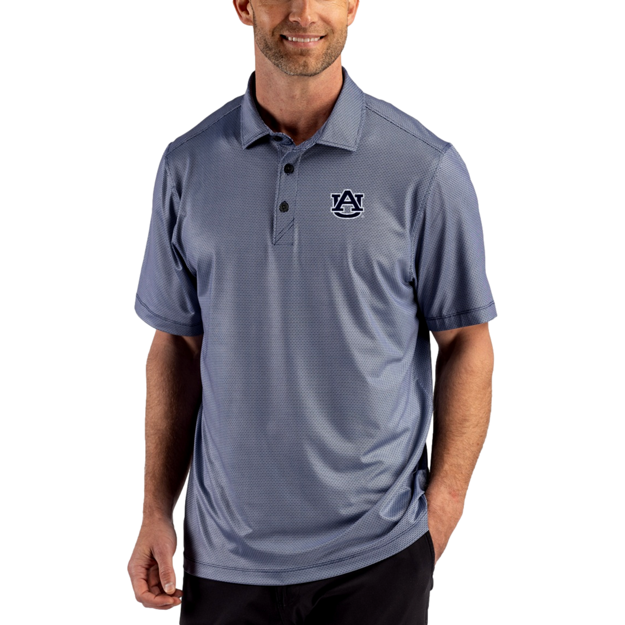 Auburn Tigers Pike Recycled Lattice Print Men's Golf Polo Shirt