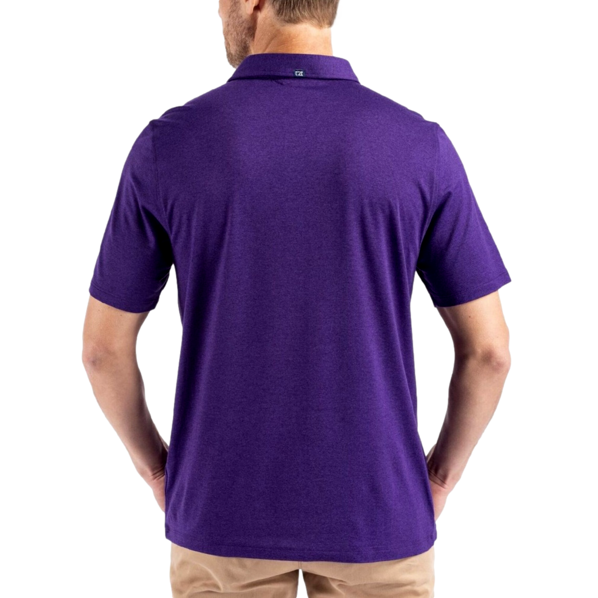 SMU Mustangs Coastline Recycled Double Peached Men's Golf Polo Shirt