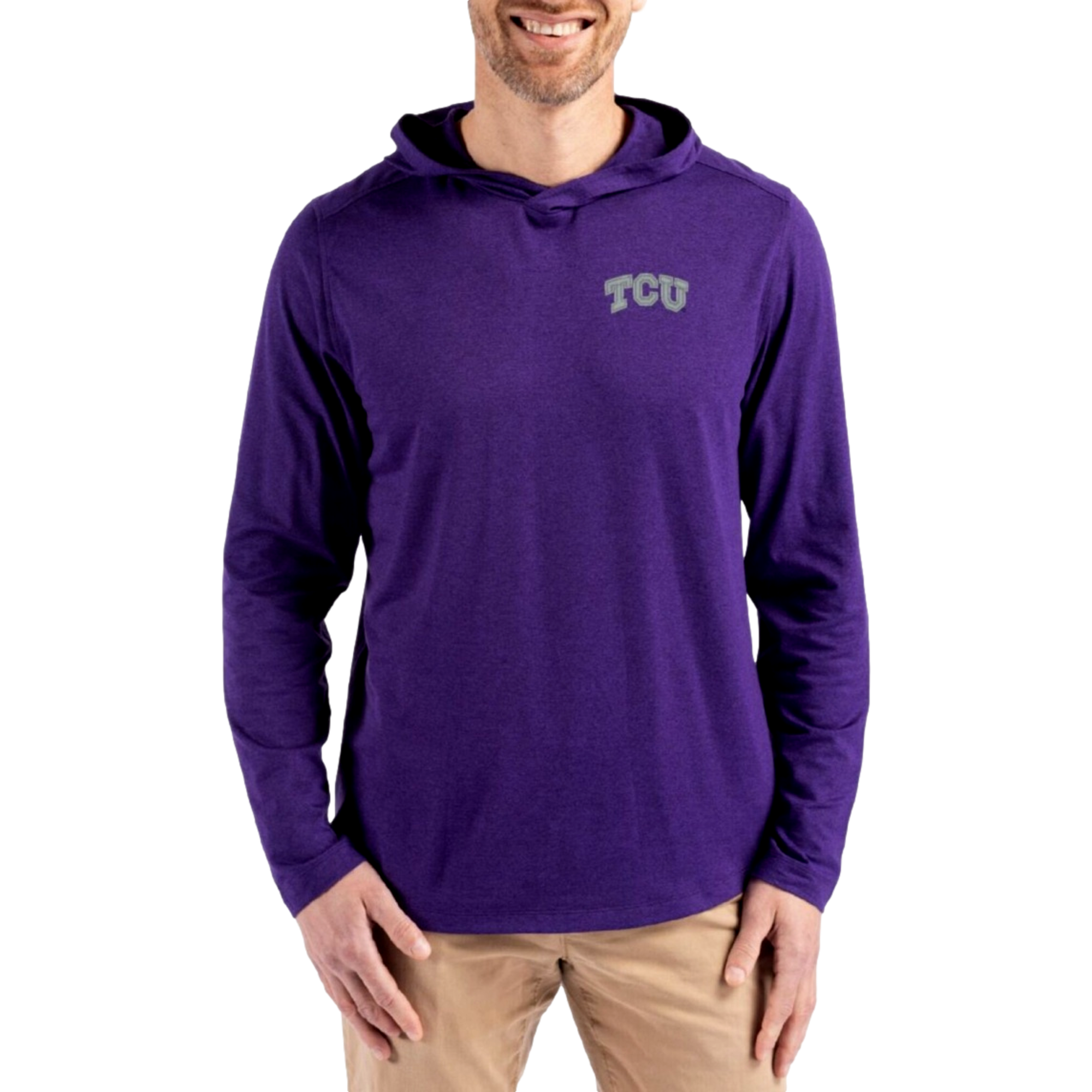SMU Mustangs Coastline Recycled Double Peached Men's Golf Hoodie