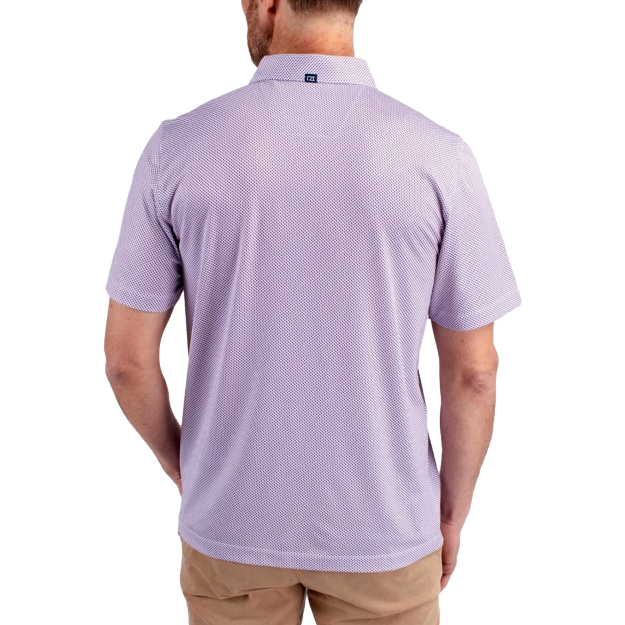 SMU Mustangs Pike Recycled Symmetry Print Men's Golf Polo Shirt