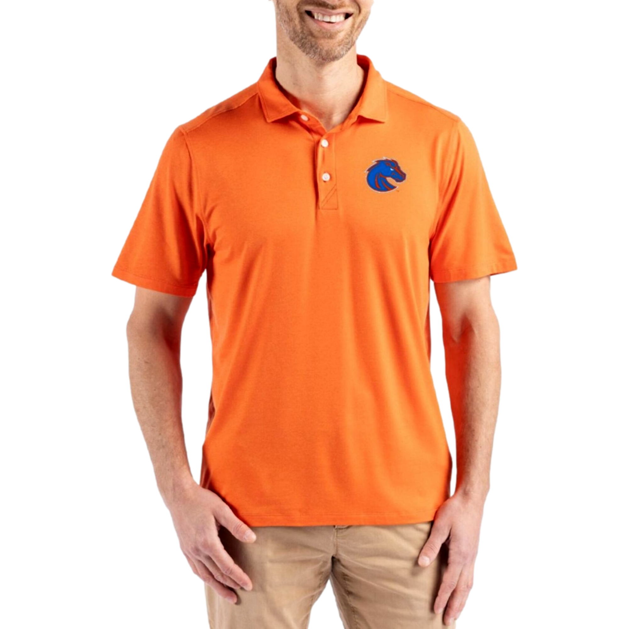 Boise State Broncos Coastline Recycled Double Peached Men's Golf Polo Shirt