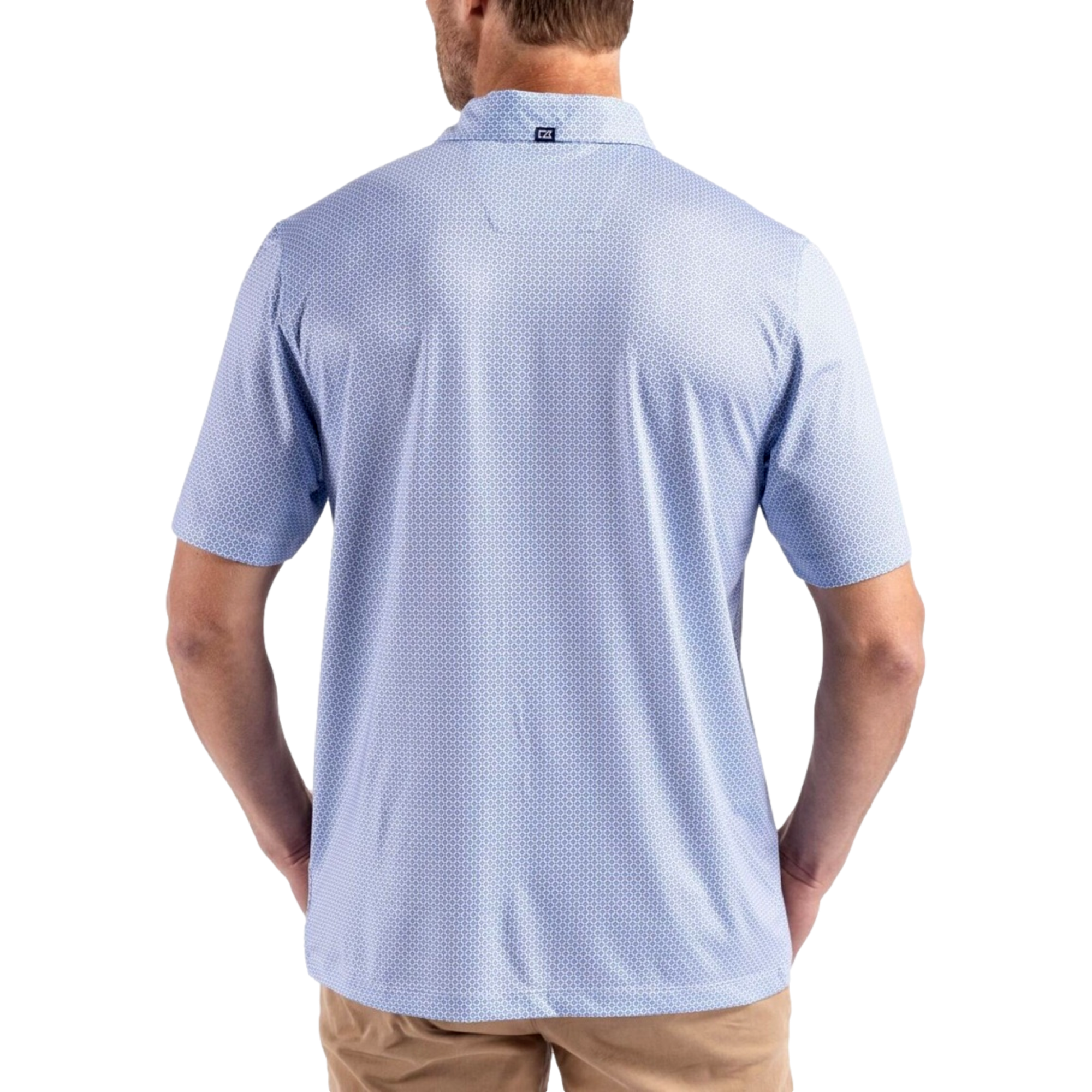 Boise State Broncos Pike Recycled Diamond Dot Print Men's Golf Polo Shirt