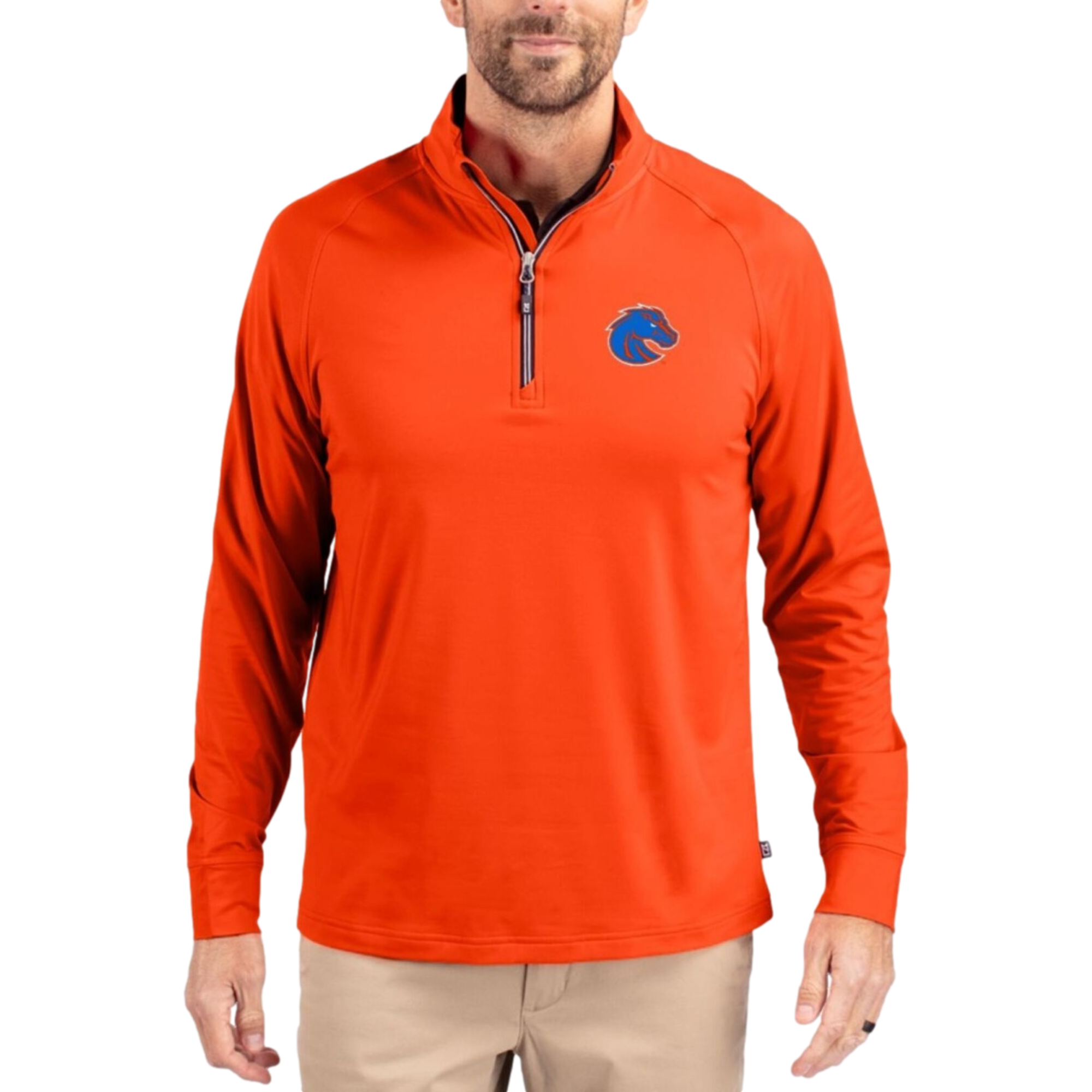 Boise State Broncos Adapt Recycled Soft Knit Stretch Men's Golf Quarter Zip