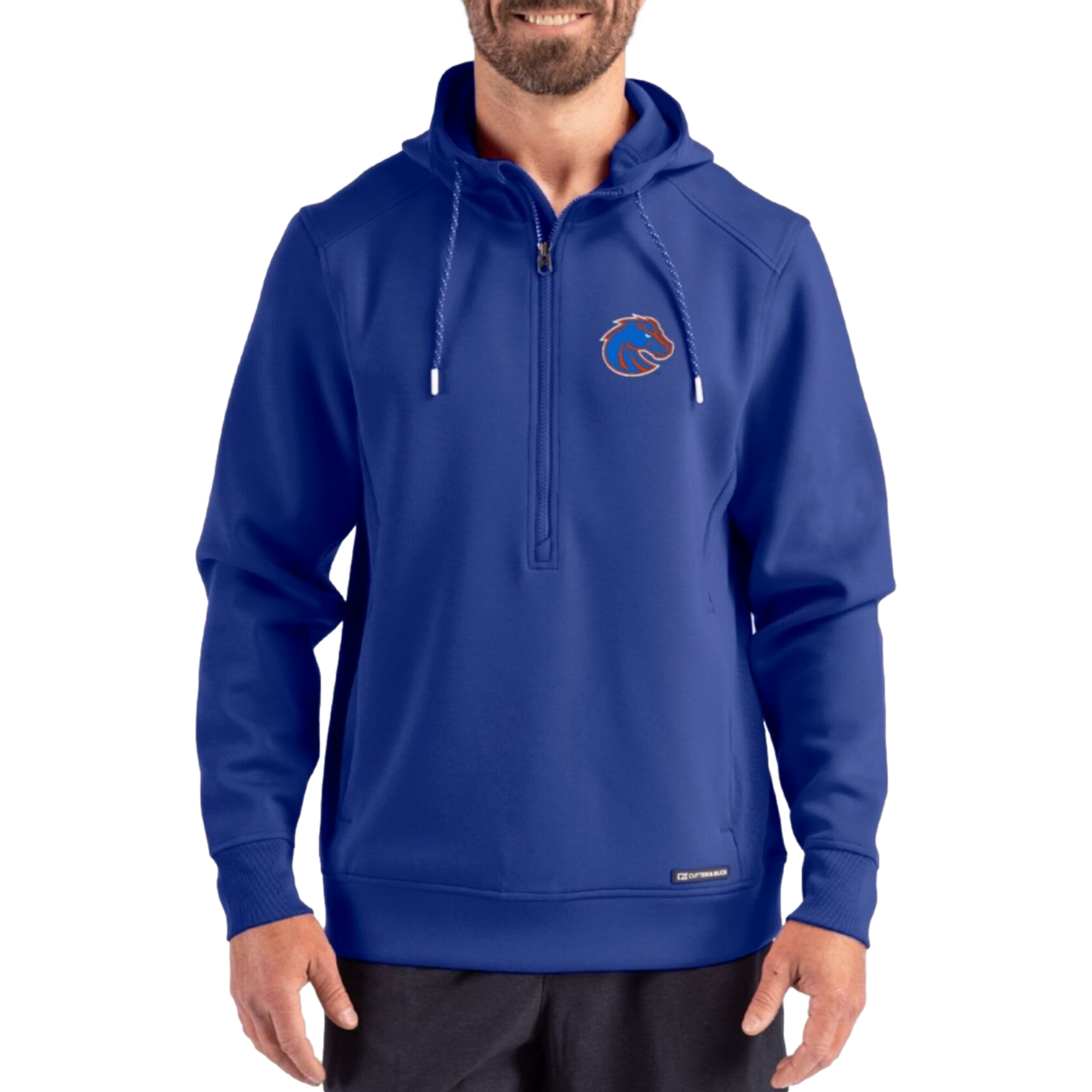Boise State Broncos Roam Recycled Buttery-Soft Knit Men's Golf Quarter Zip Hoodie