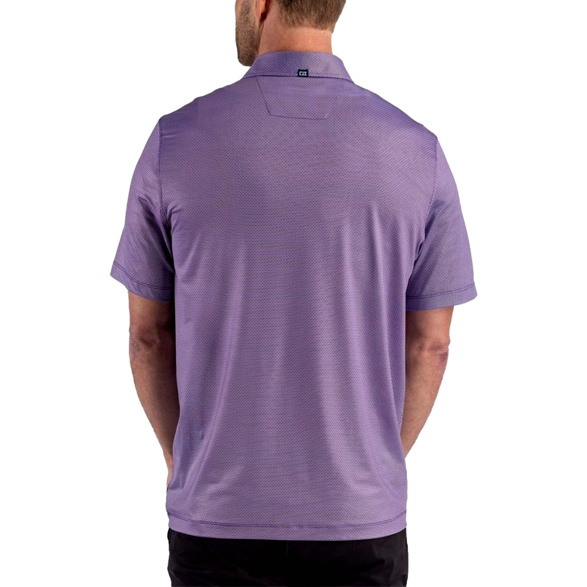 Clemson Tigers Pike Recycled Lattice Print Men's Golf Polo Shirt