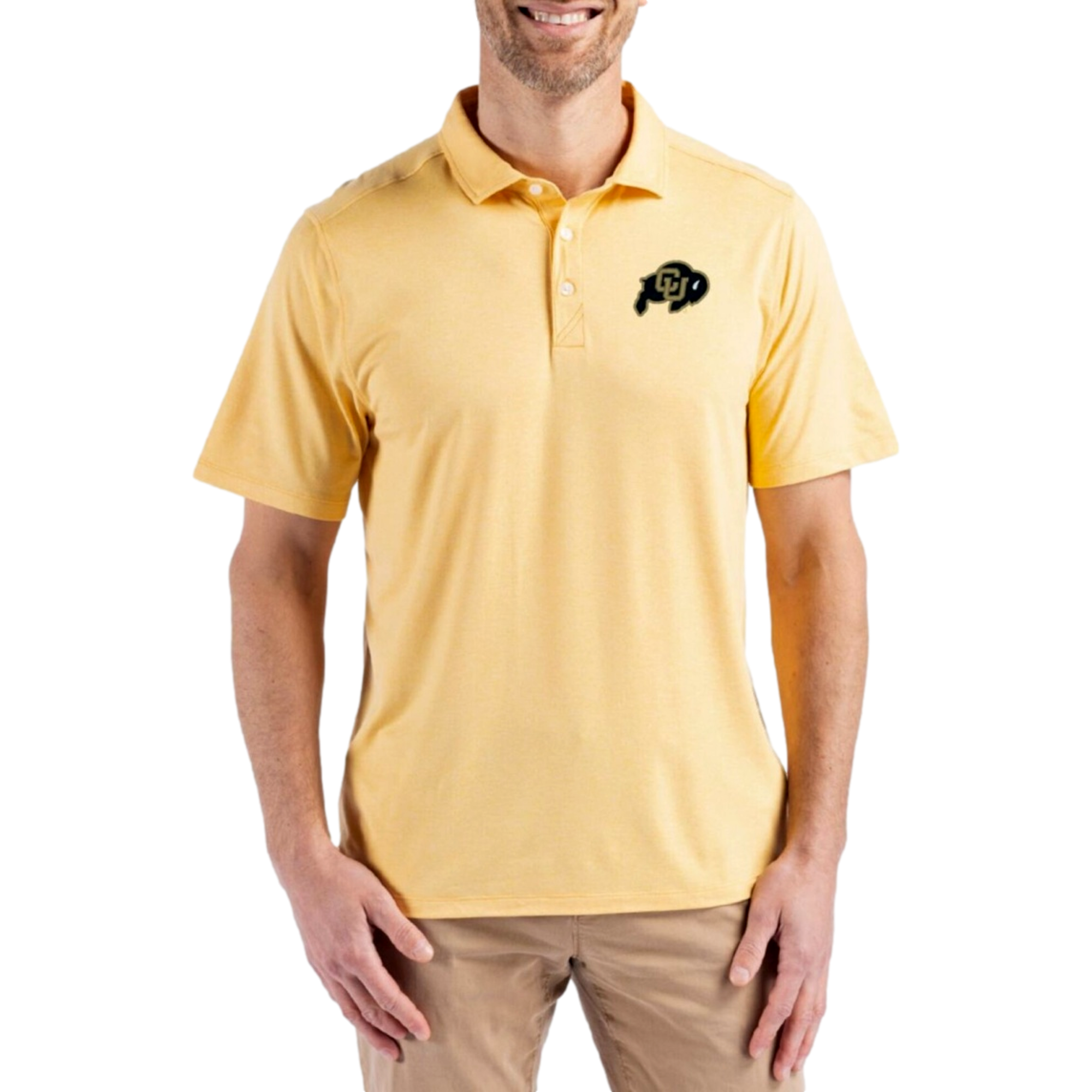 Colorado Buffaloes Coastline Recycled Double Peached Men's Golf Polo Shirt