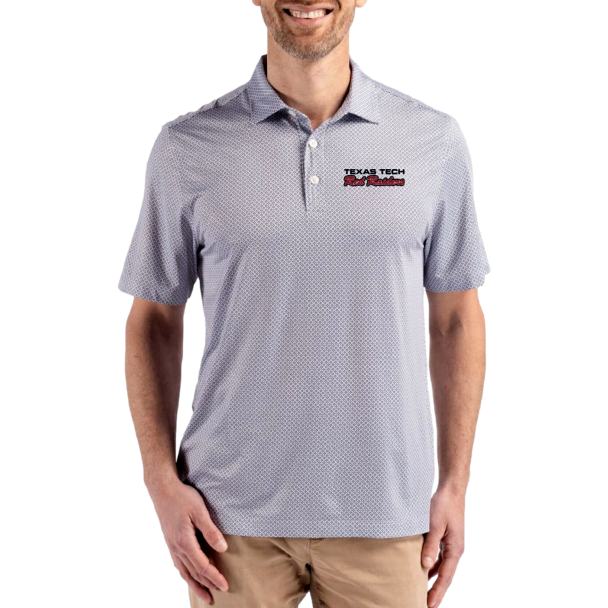 Texas Tech Red Raiders Pike Recycled Diamond Dot Print Men's Golf Polo Shirt