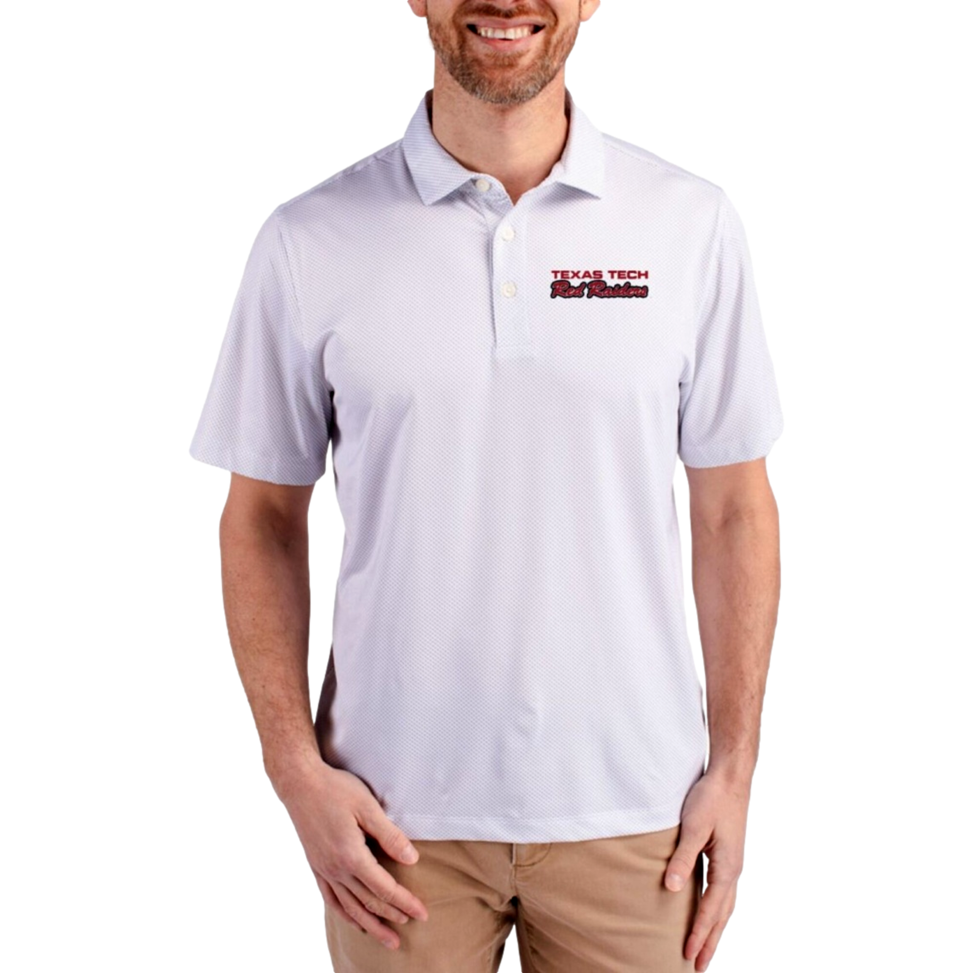 Texas Tech Red Raiders Pike Recycled Symmetry Print Men's Golf Polo Shirt