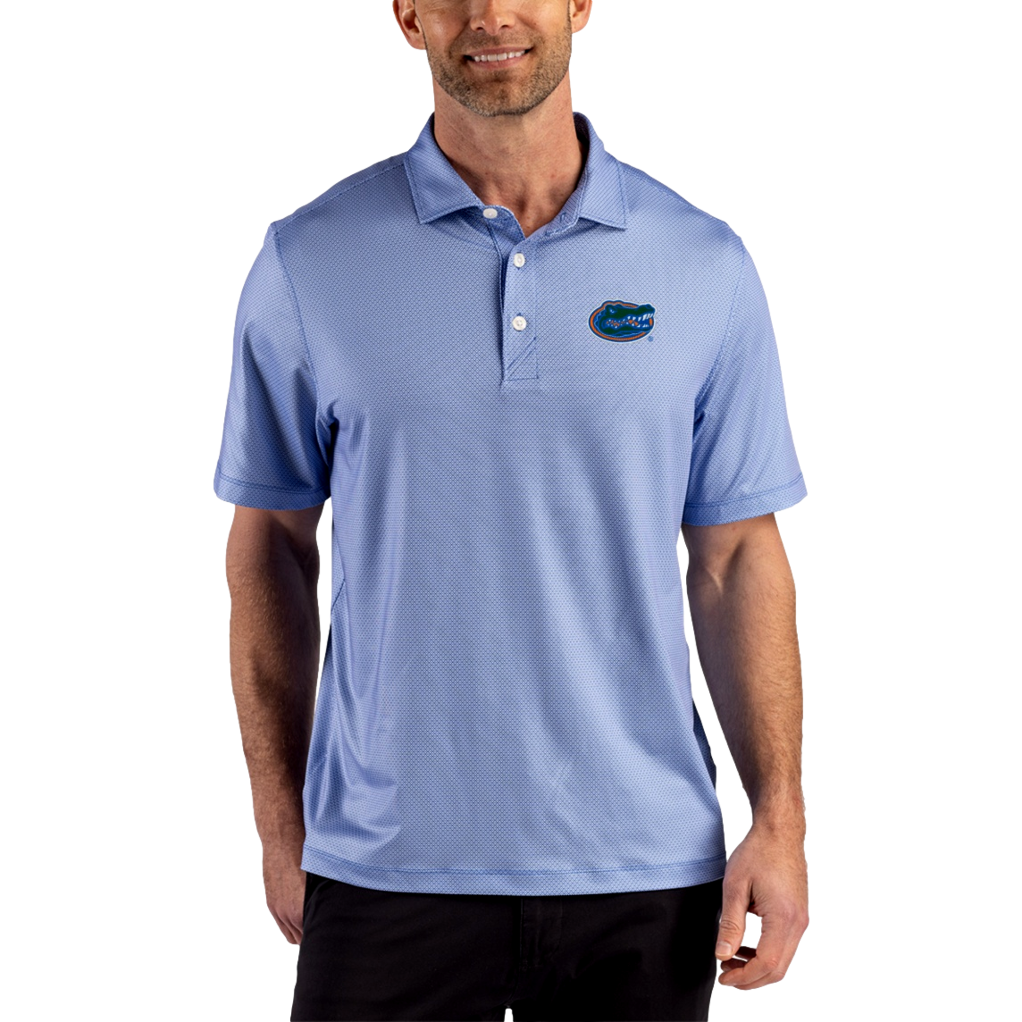 Florida Gators Pike Recycled Lattice Print Men's Golf Polo Shirt