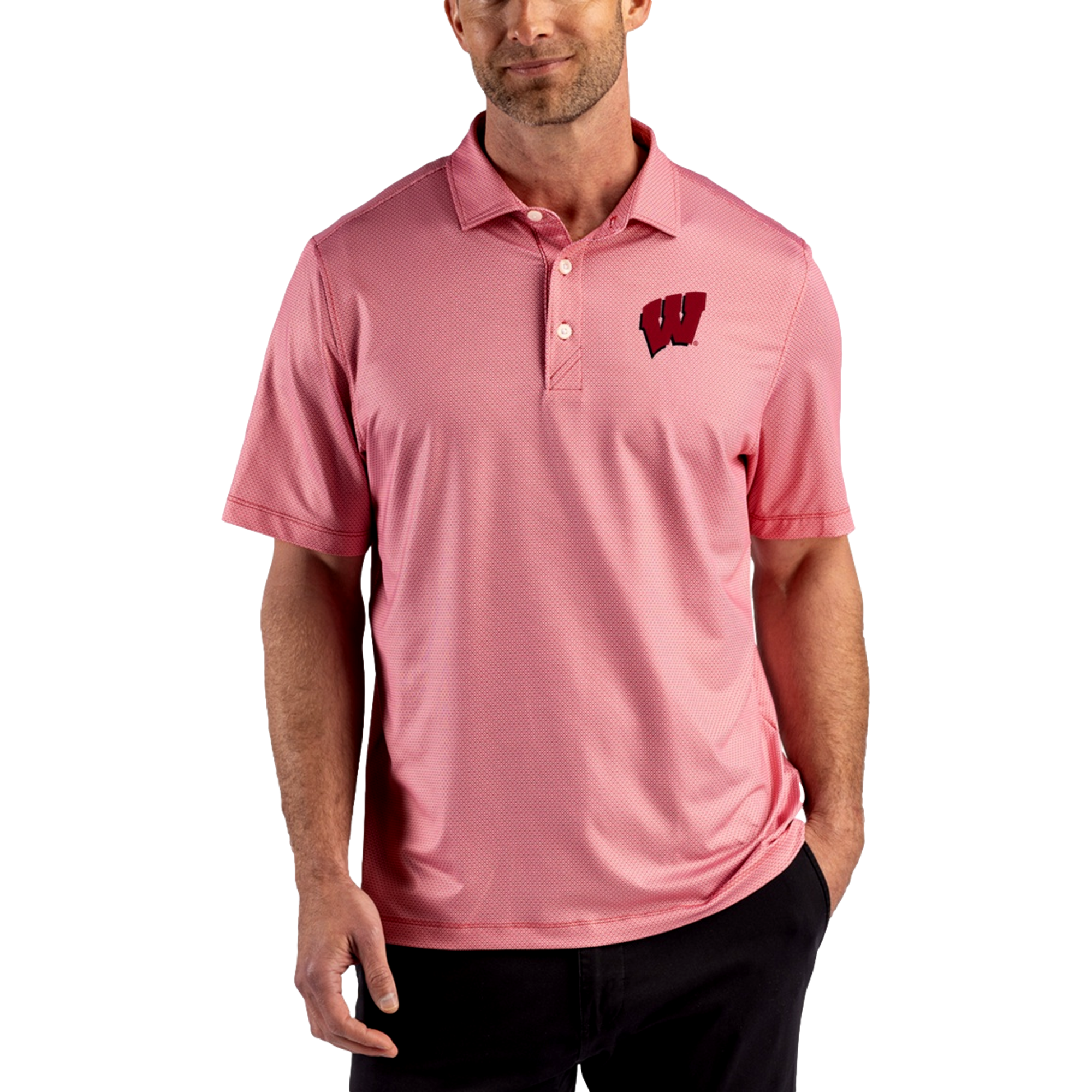 Washington Huskies Pike Recycled Lattice Print Men's Golf Polo Shirt