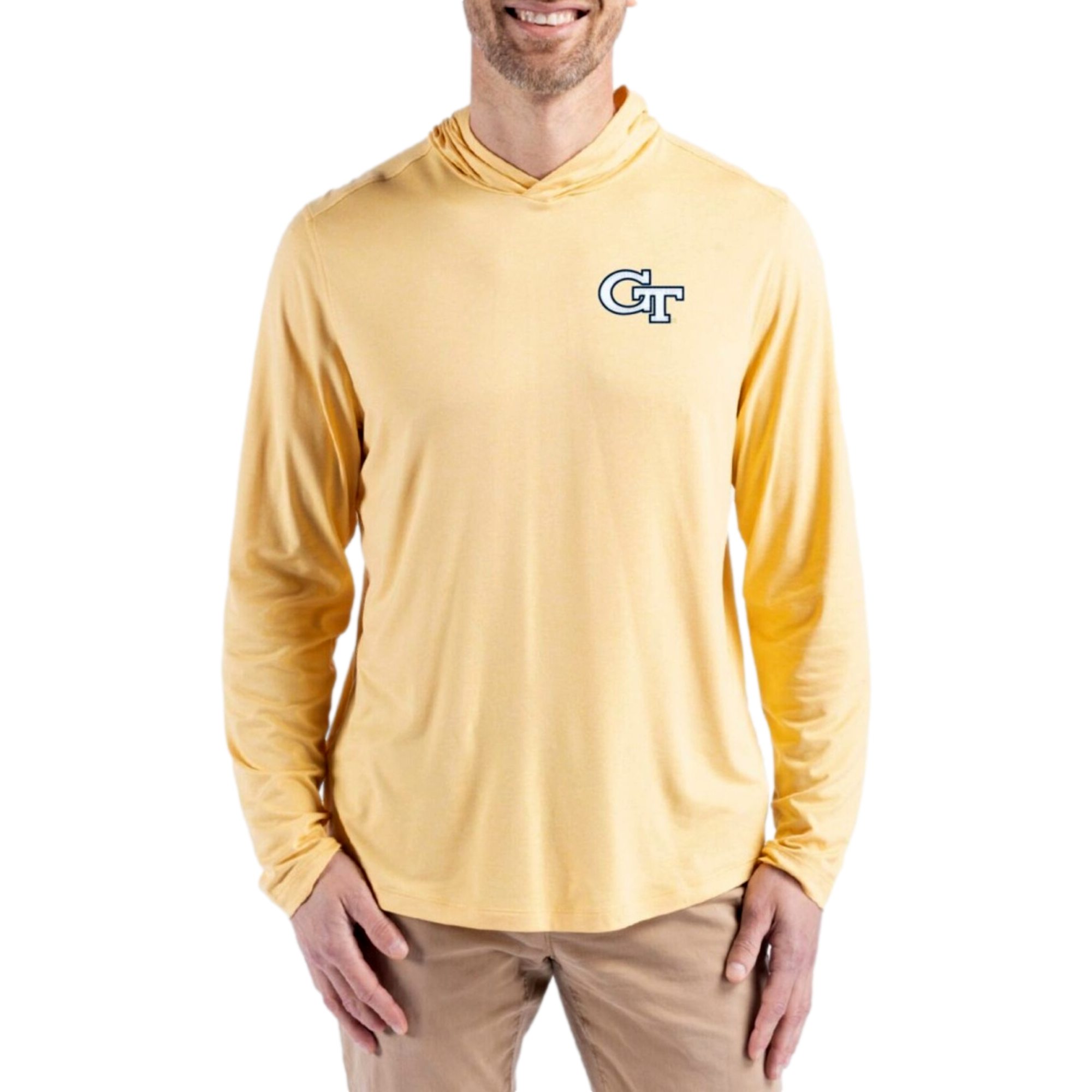 Georgia Tech Yellow Jackets Coastline Recycled Double Peached Men's Golf Hoodie