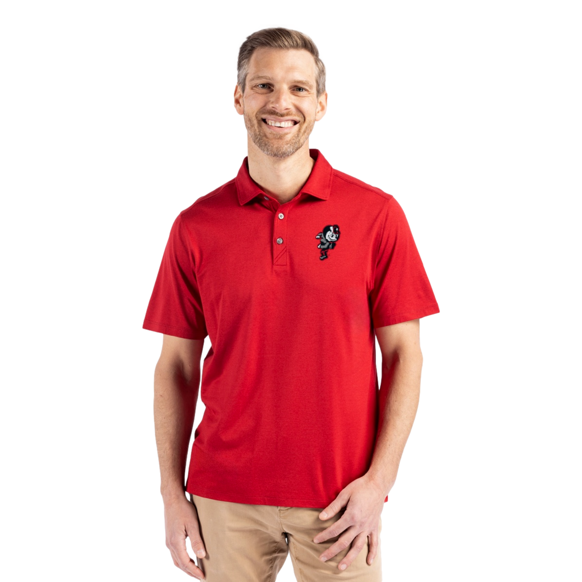 Ohio State Buckeyes Coastline Recycled Double Peached Men's Golf Polo Shirt