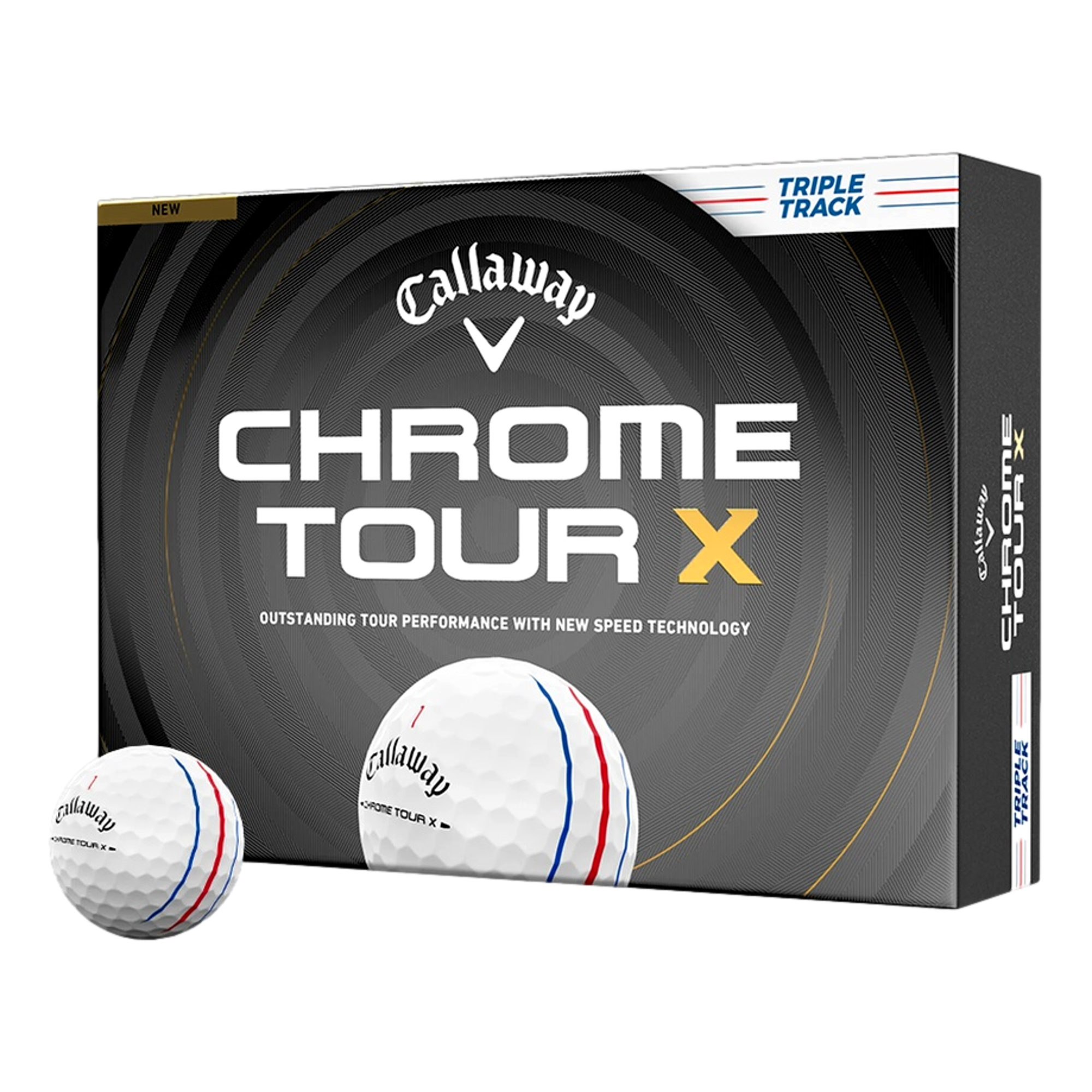 Chrome Tour X Triple Track Personalized Golf Balls