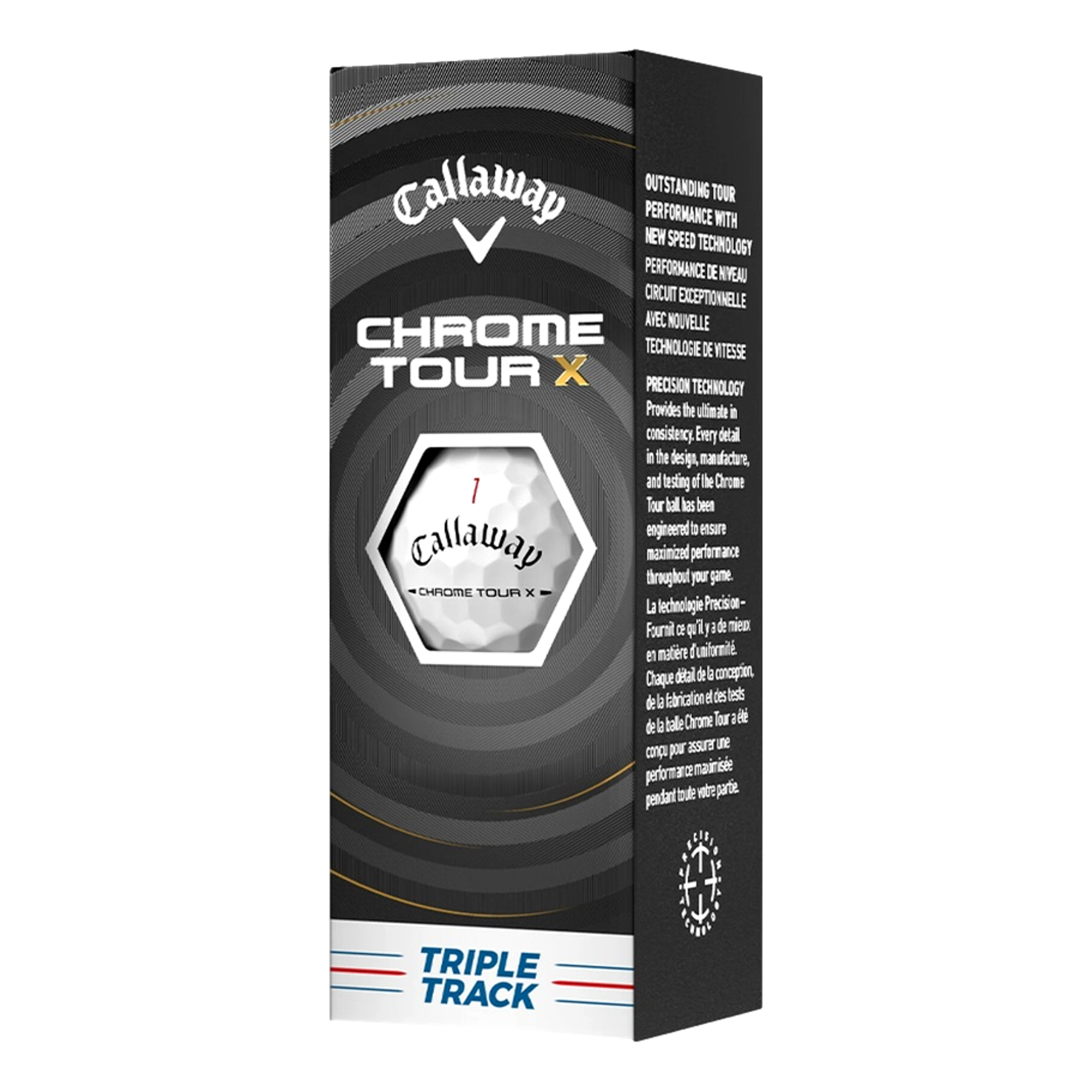 Chrome Tour X Triple Track Personalized Golf Balls