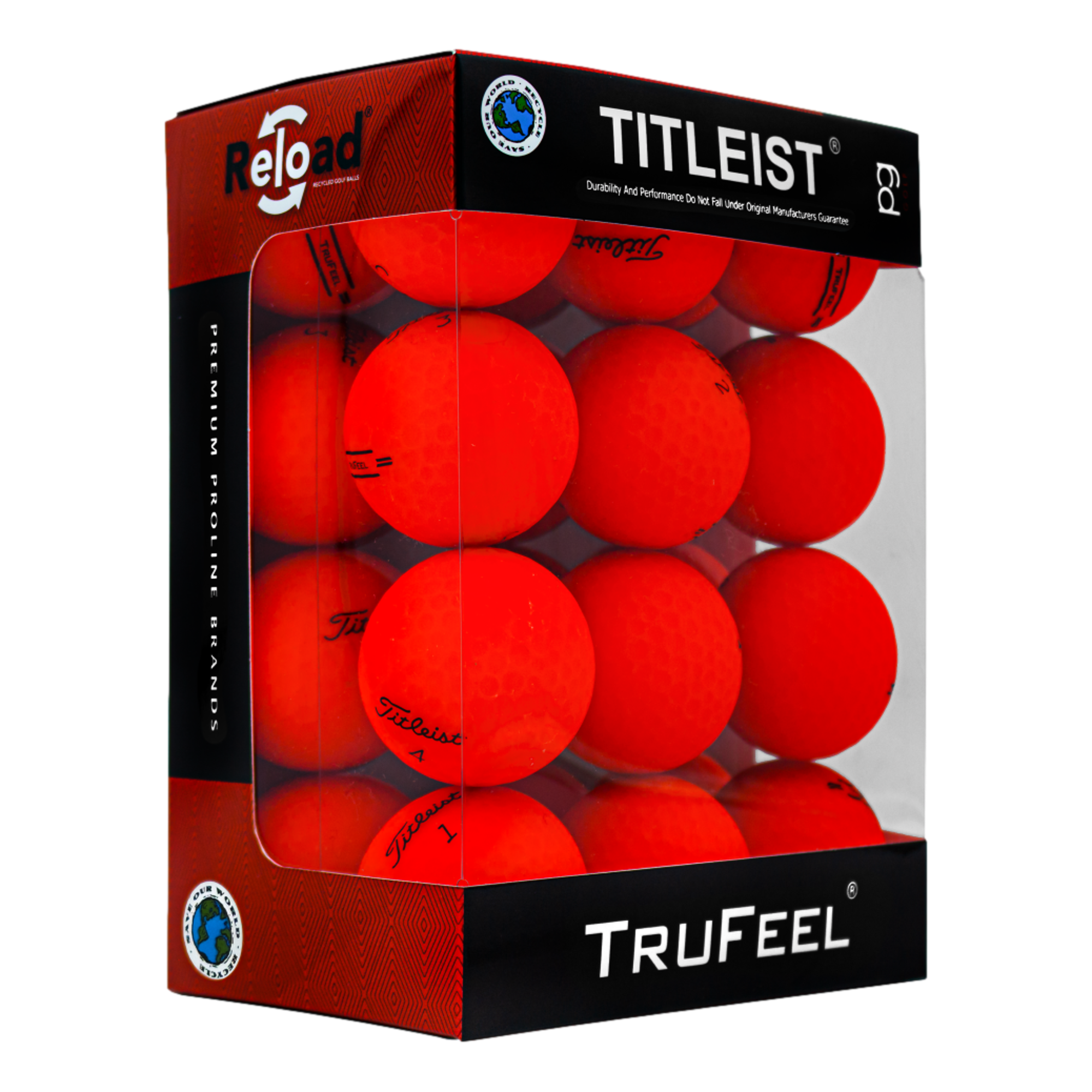 Mid-Grade Titleist Tru Feel Matte Red 24pk Golf Balls