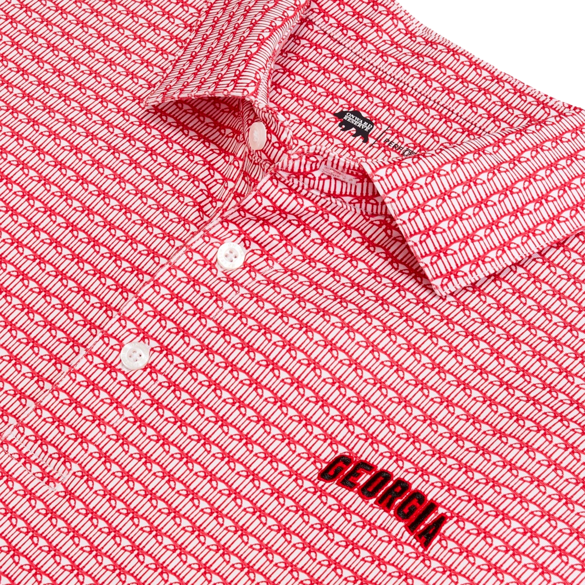 Georgia Bulldogs Arches Printed Men's Golf Polo Shirt