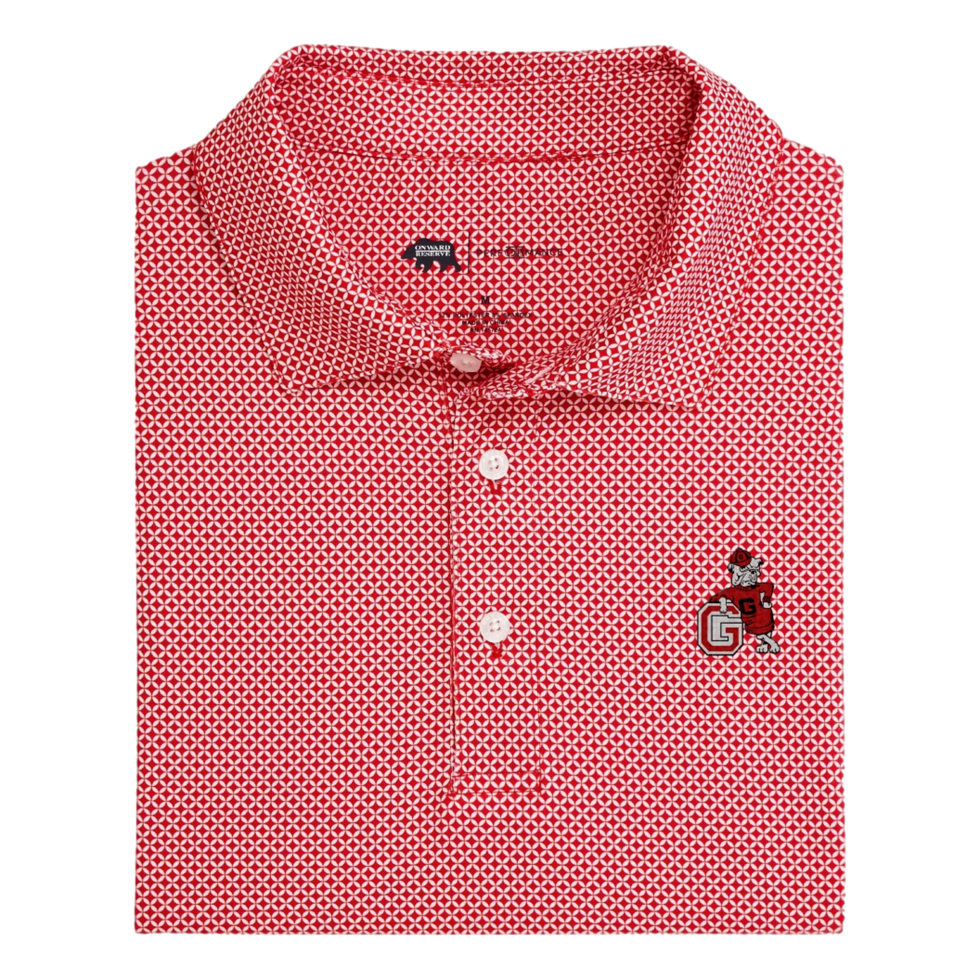Georgia Bulldogs G Dog Scope Printed Men's Golf Polo Shirt