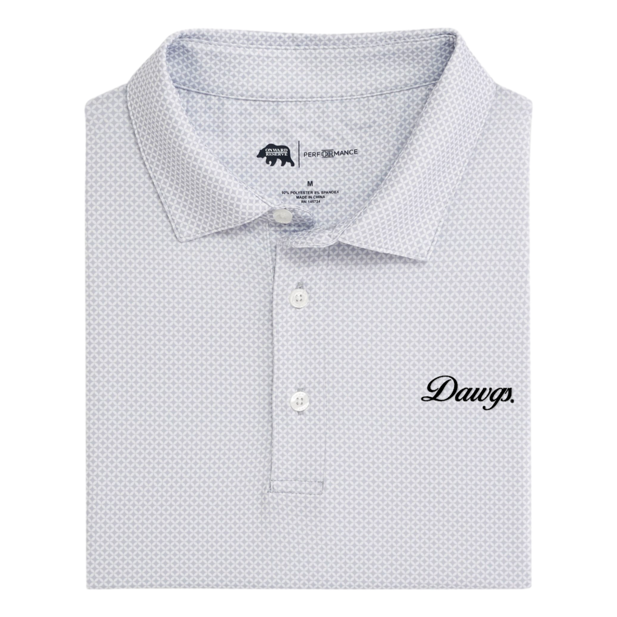 Georgia Bulldogs Dawgs Scope Printed Men's Golf Polo Shirt
