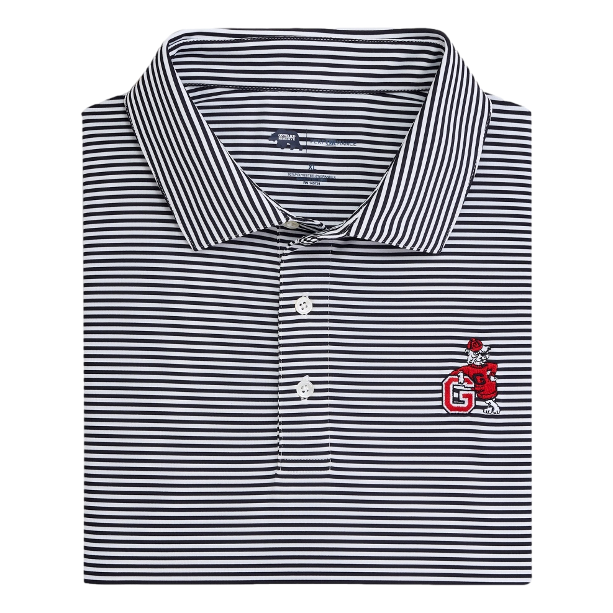 Georgia Bulldogs Echo Stripe Men's Golf Polo Shirt