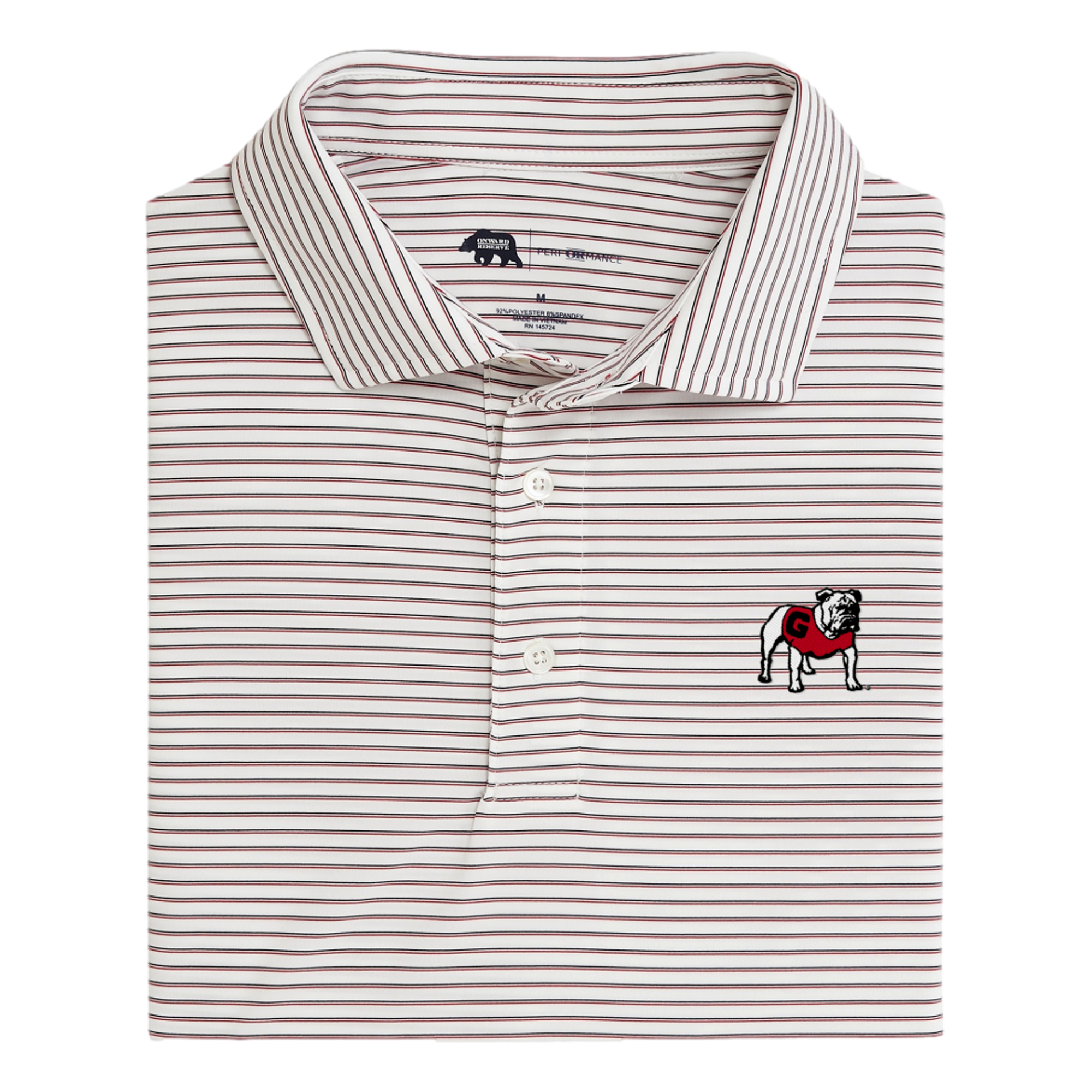 Georgia Bulldogs Scout Stripe Performance Men's Golf Polo Shirt