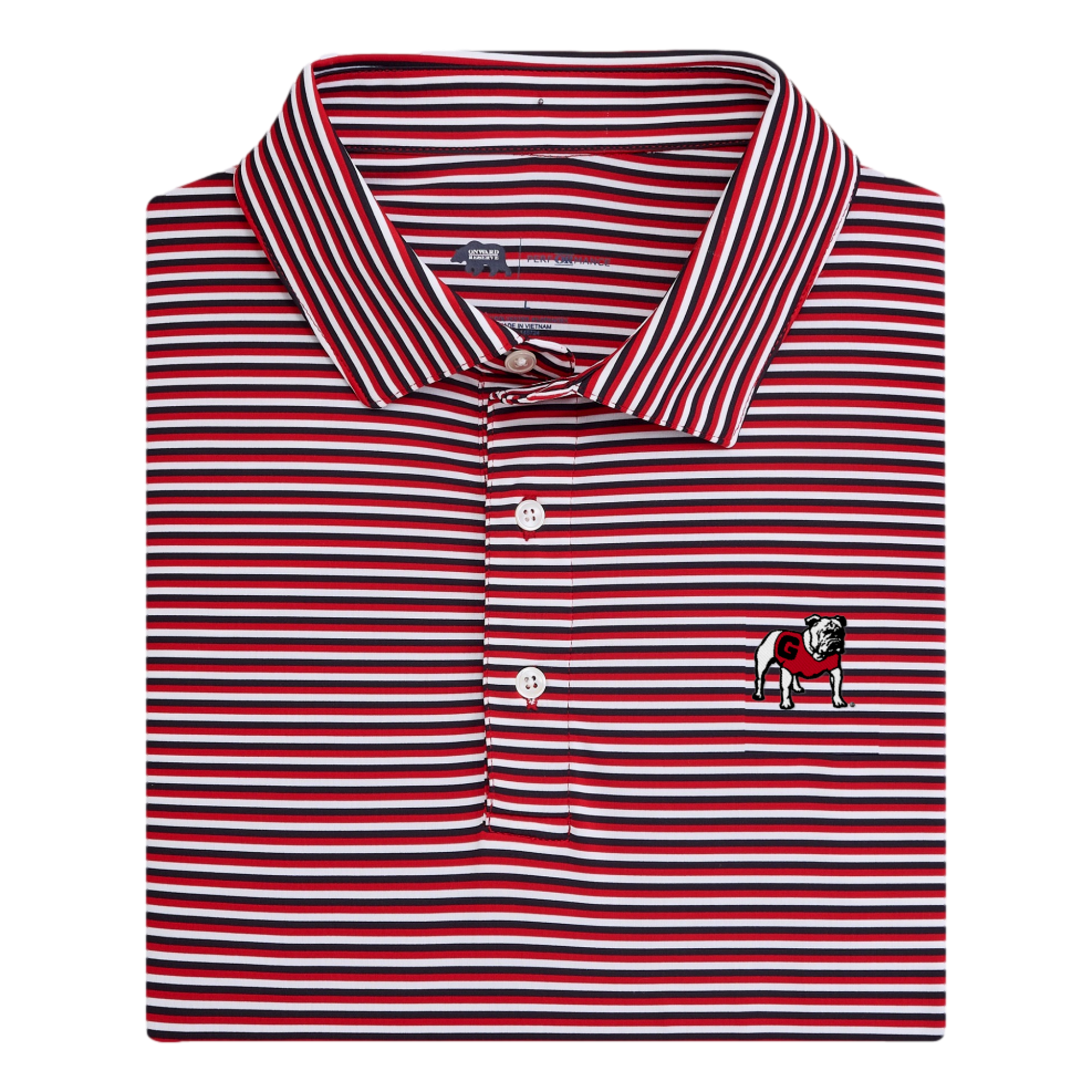 Georgia Bulldogs Stripe Men's Golf Polo Shirt