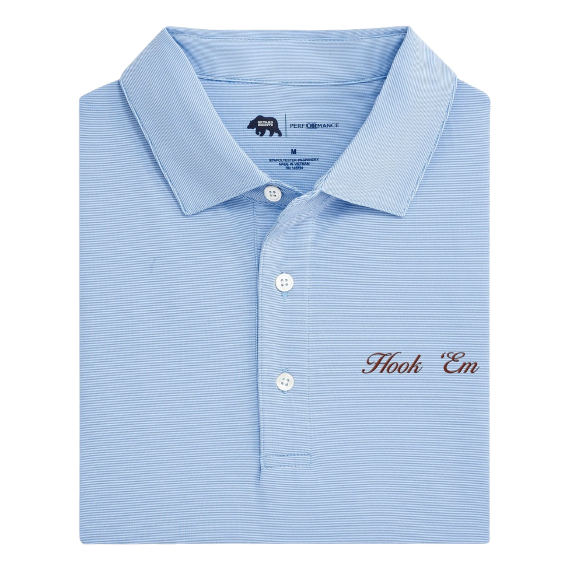 Texas Longhorns Hairline Stripe Men's Golf Polo Shirt