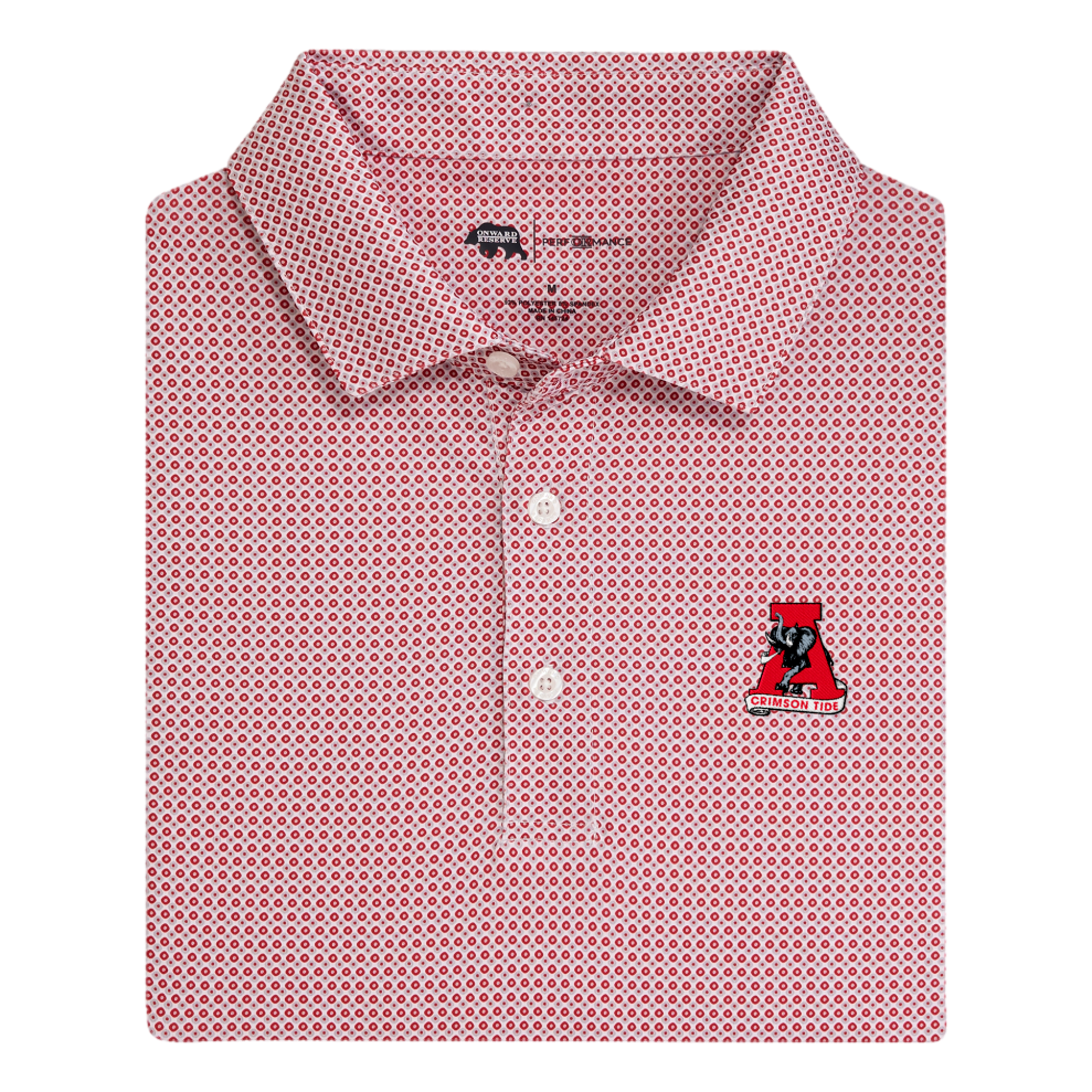Alabama Crimson Tide League Printed Men's Golf Polo Shirt