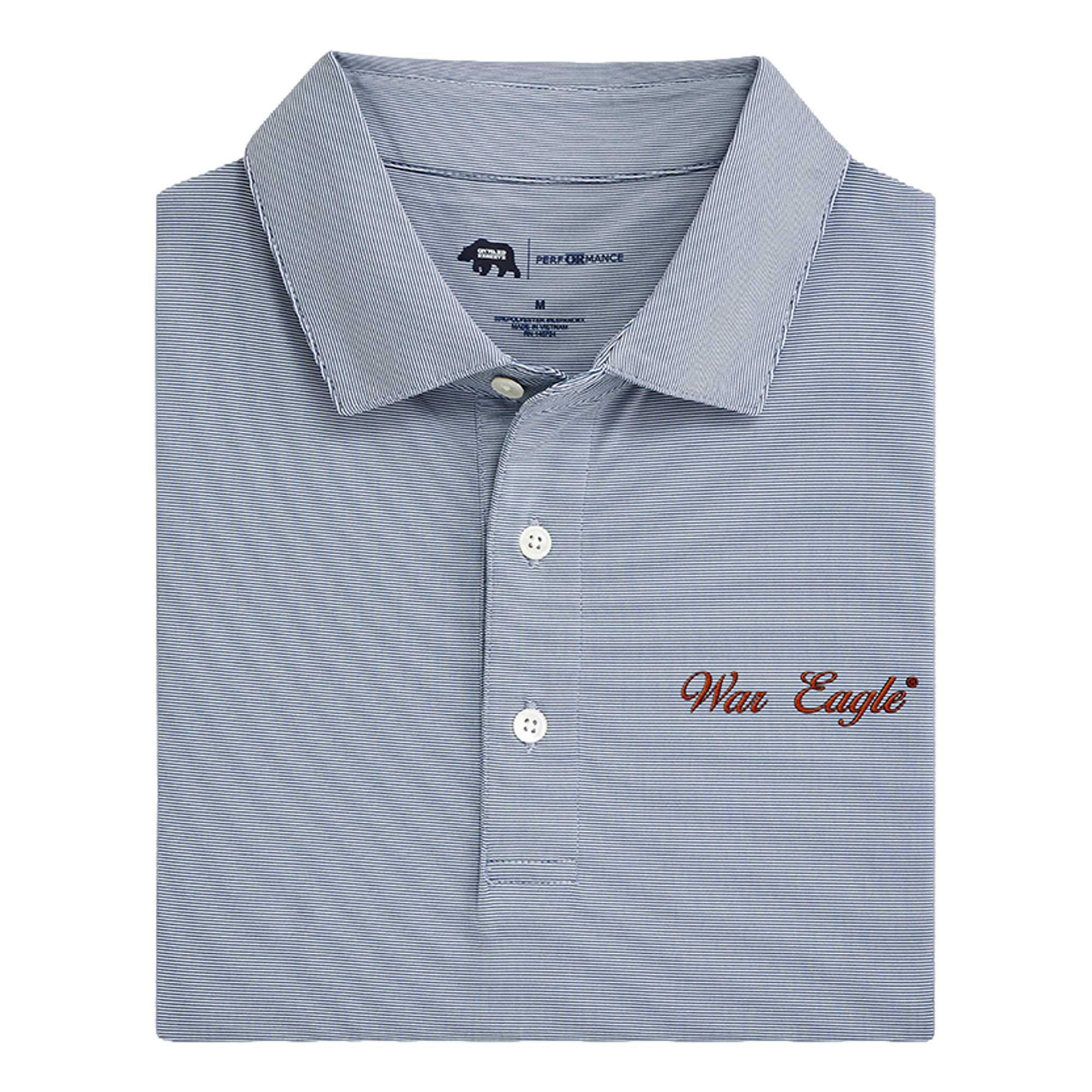 Auburn Tigers Hairline Stripe Men's Golf Polo Shirt