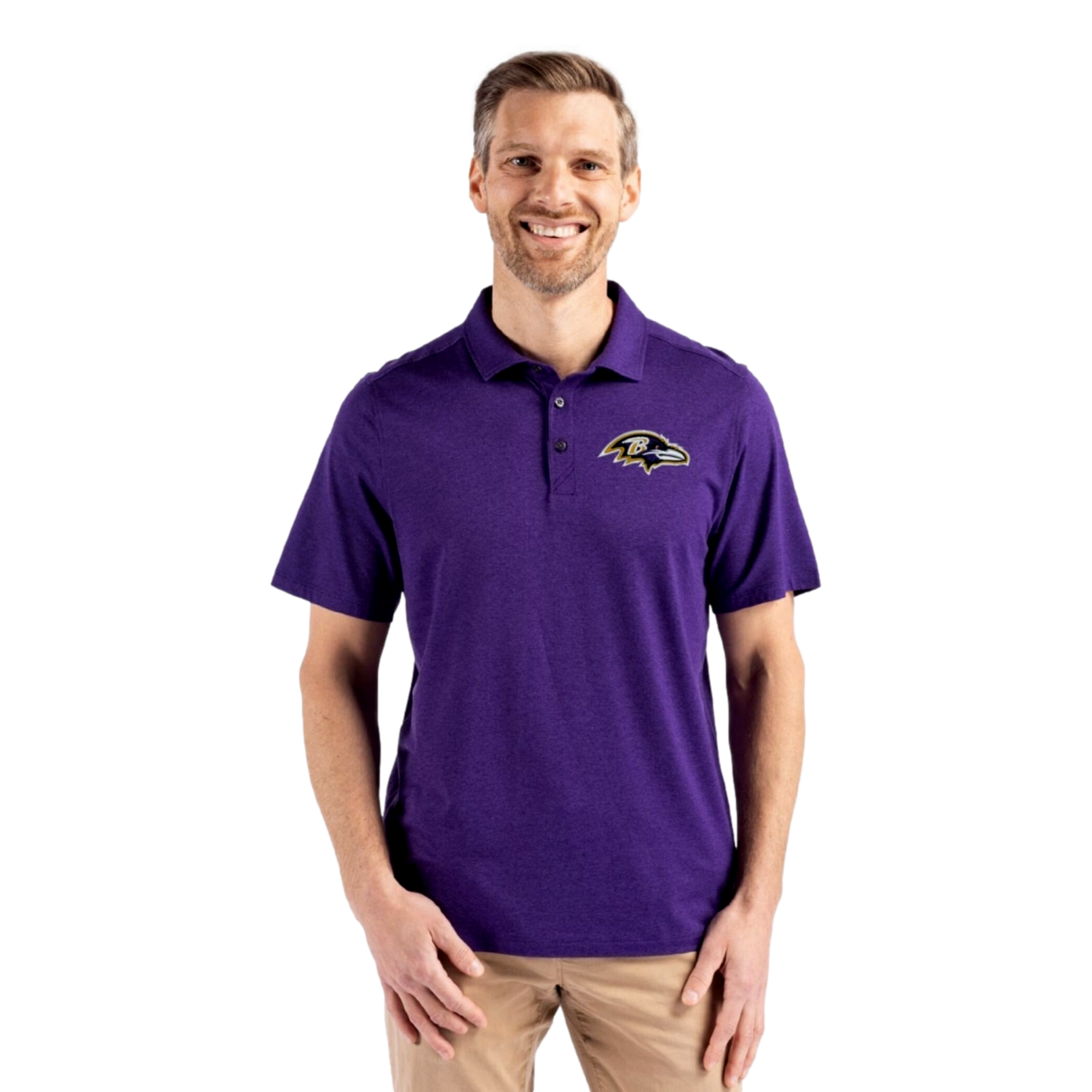 cxx ポロシャツ新品未使用　POLO chief keef swag紫 Baltimore Ravens Coastline Recycled Double Peached Men's Golf Polo