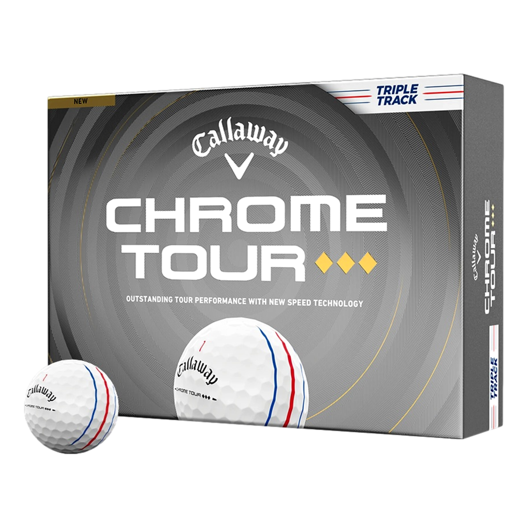 Chrome Tour Triple Diamond Triple Track Personalized Golf Balls