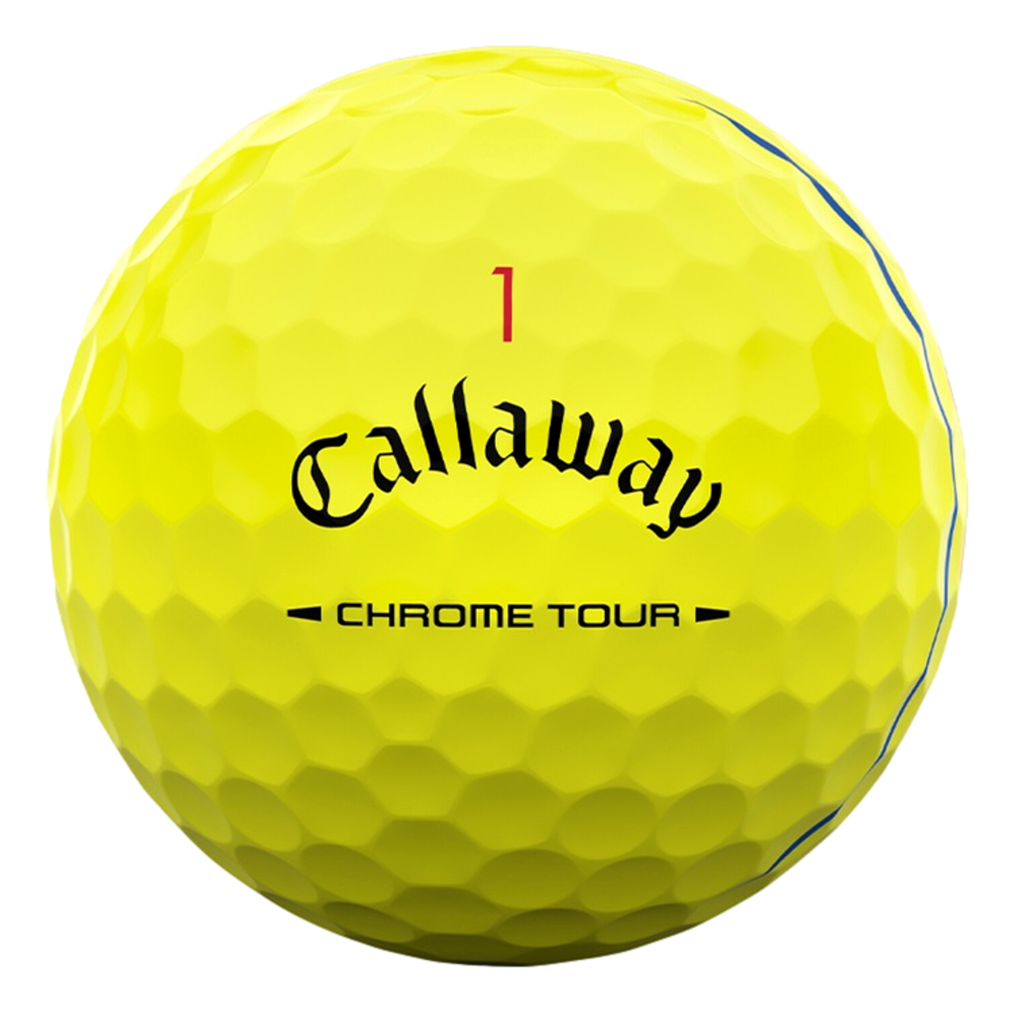 Chrome Tour Triple Track Yellow Personalized Golf Balls