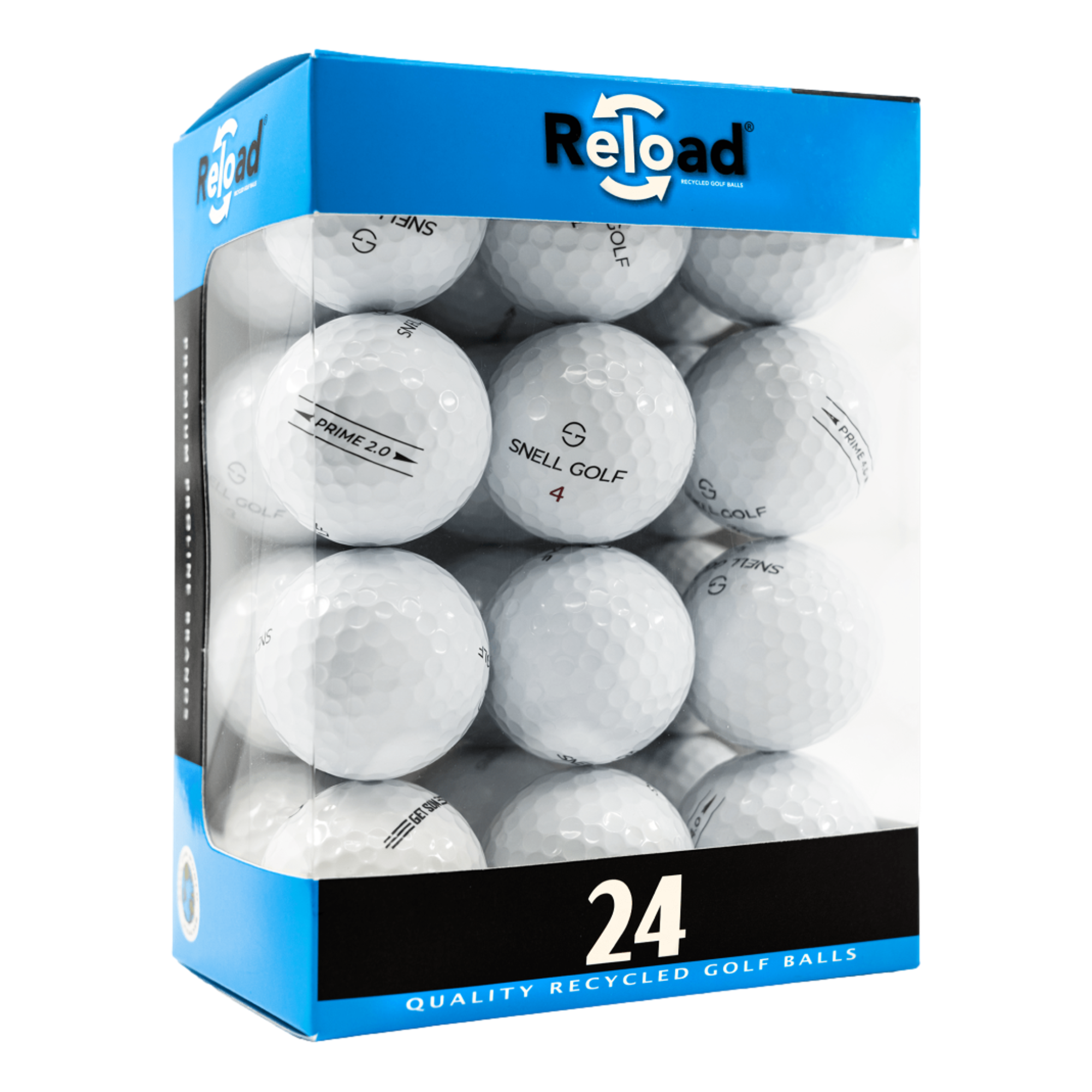 Mint-Grade Snell White Mix Golf Balls - 24 Pack