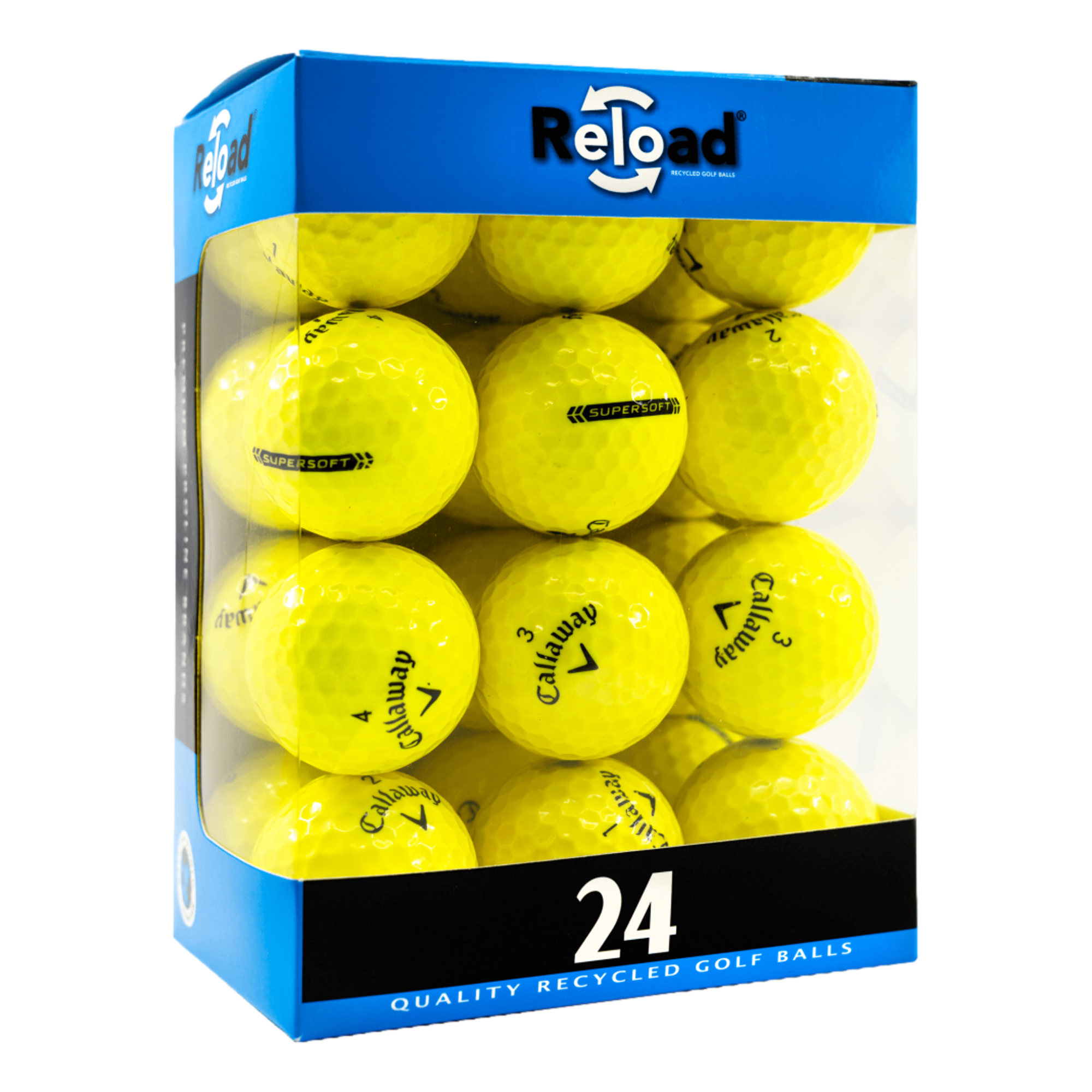 Good-Grade Callaway Supersoft Matte Color Mix Golf Balls - 24 Pack